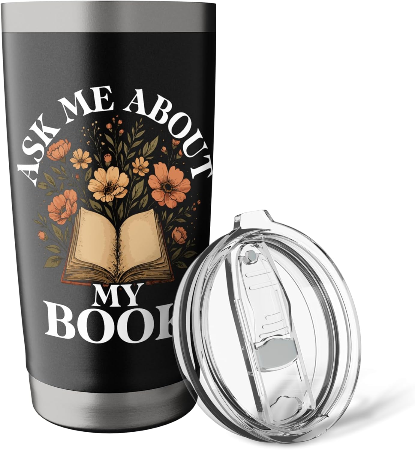 Ask Me About My Book Design – Published Author Stainless Steel Insulated Tumbler