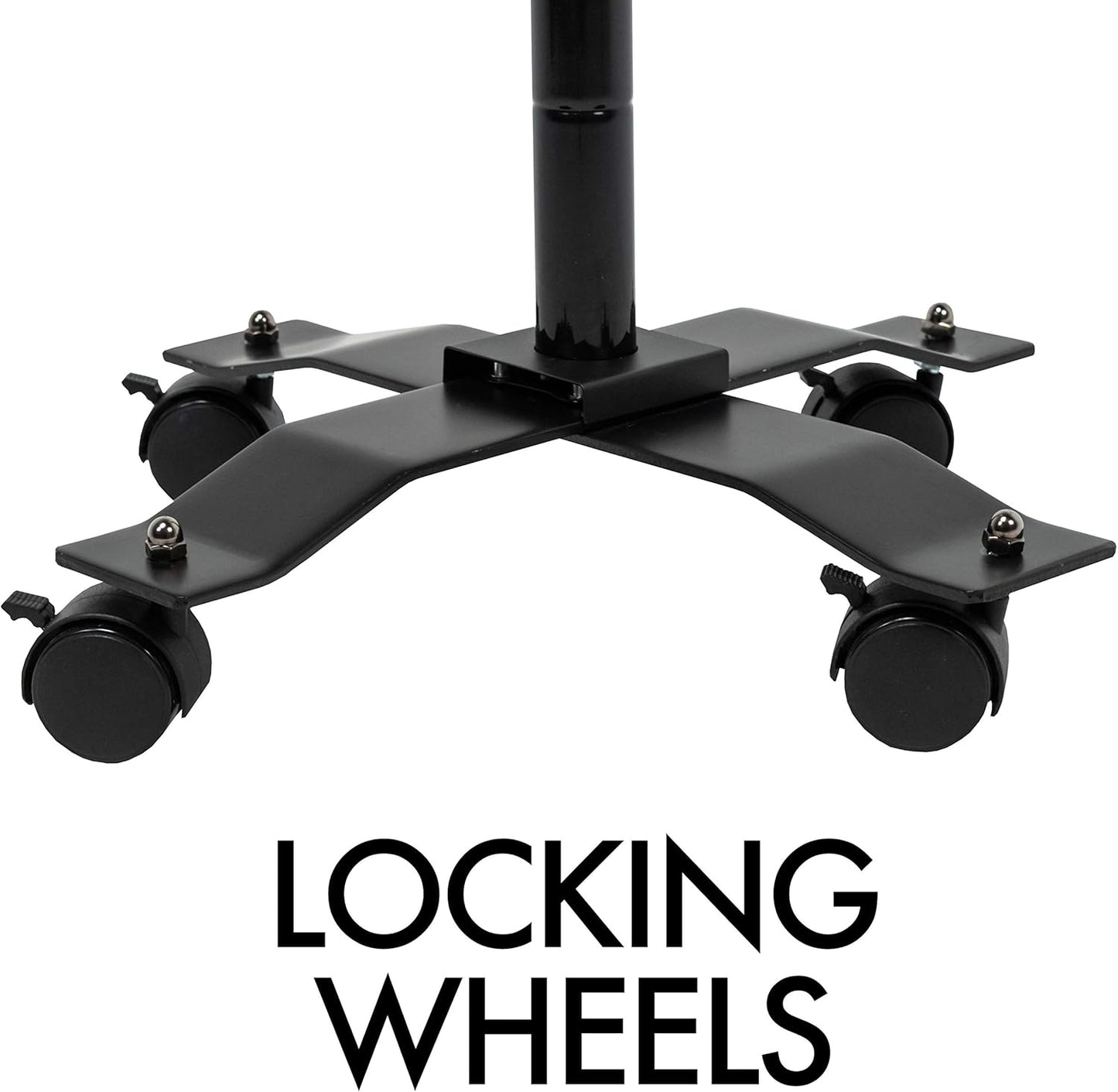 Gooseneck Floor Stand – CTA’s Compact, Adjustable Gooseneck with Swivel Casters for iPad 7th/ 8th/ 9th Gen 10.2”, iPad Air 4, 12.9”, Surface Pro, Zebra & Other 7-13” Tablets (PAD-CGS)