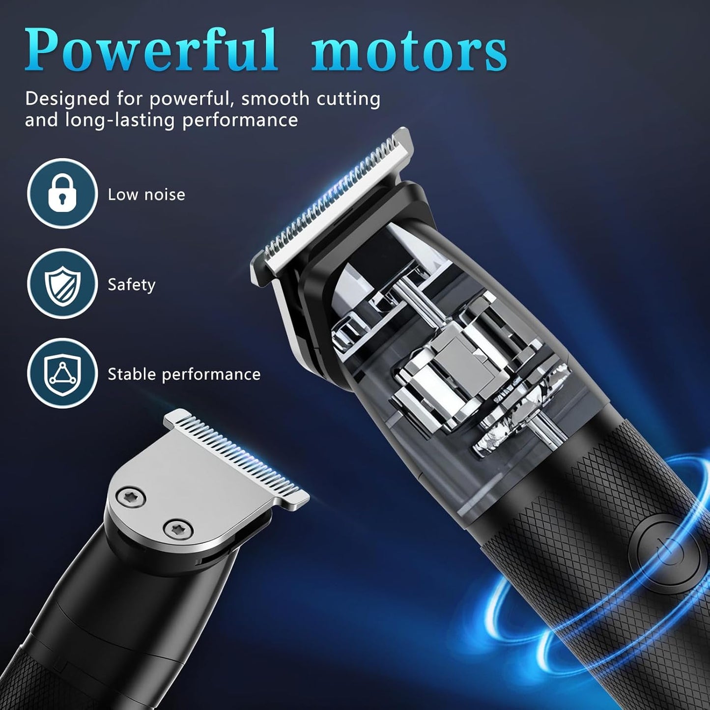 Beard Trimmer for Men 6 in 1 Cordless Waterproof Electric Hair Clippers Mustache Body Face Trimmer All in One Grooming Kit with LED Display USB Rechargeable
