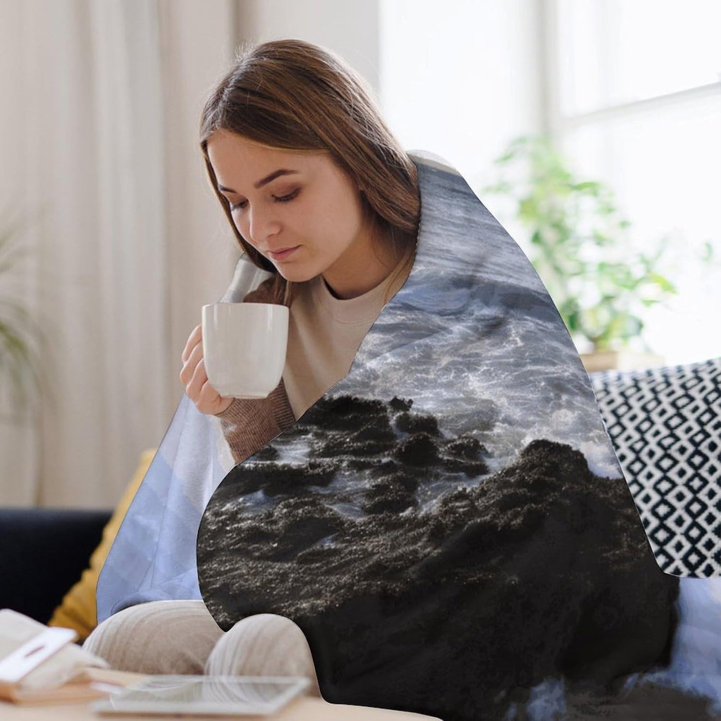 Puerto Rico - Beach Blanket Super Soft Lightweight Throw Blanket Cute Cozy Warm Bed Blanket Decorative Fuzzy Blanket All-Season Home Decor Gift for Sofa Couch Living Room 40"*50" （100 * 130cm）