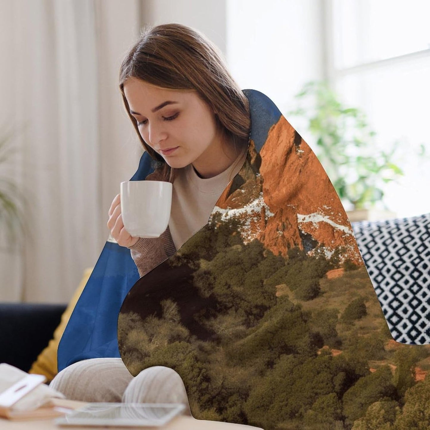 Pikes Peak Colorado Blanket Super Soft Lightweight Throw Blanket Cute Cozy Warm Bed Blanket Decorative Fuzzy Blanket All-Season Home Decor Gift for Sofa Couch Living Room 60"*80"（150 * 200cm）