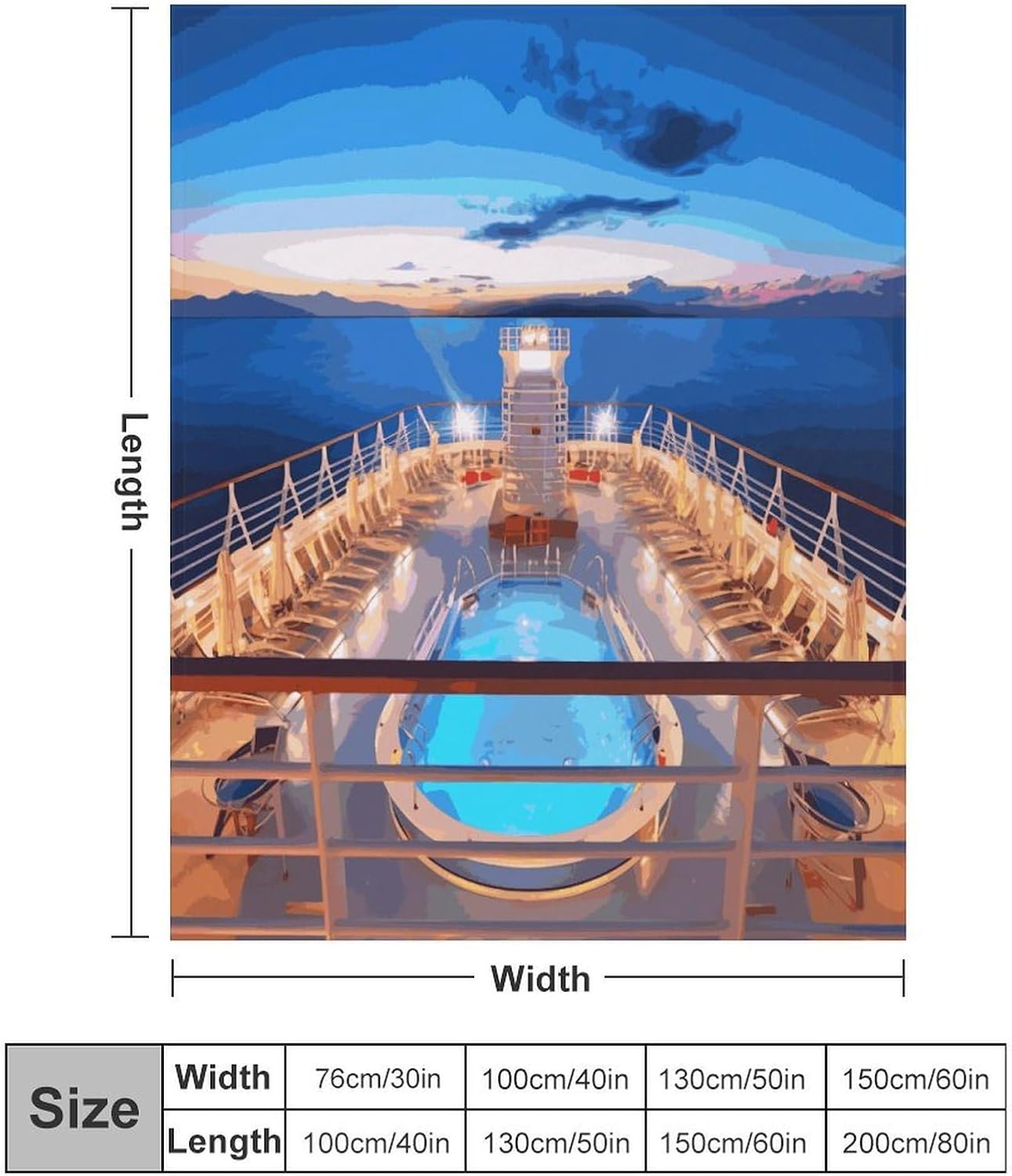 Pool Party Cruise Ship Blanket Super Soft Lightweight Throw Blanket Cute Cozy Warm Bed Blanket Decorative Fuzzy Blanket All-Season Home Decor Gift for Sofa Couch Living Room 60"*80"（150 * 200cm）