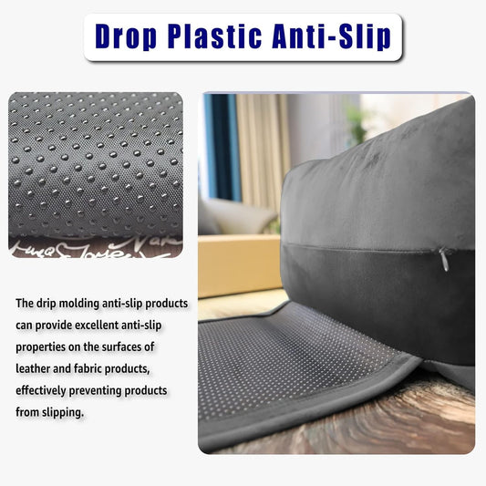 Adjustable Headrest Pillow for Recliners and Armchairs - Non-Slip Velvet Cushion for Neck Support and Pain Relief (Gray)