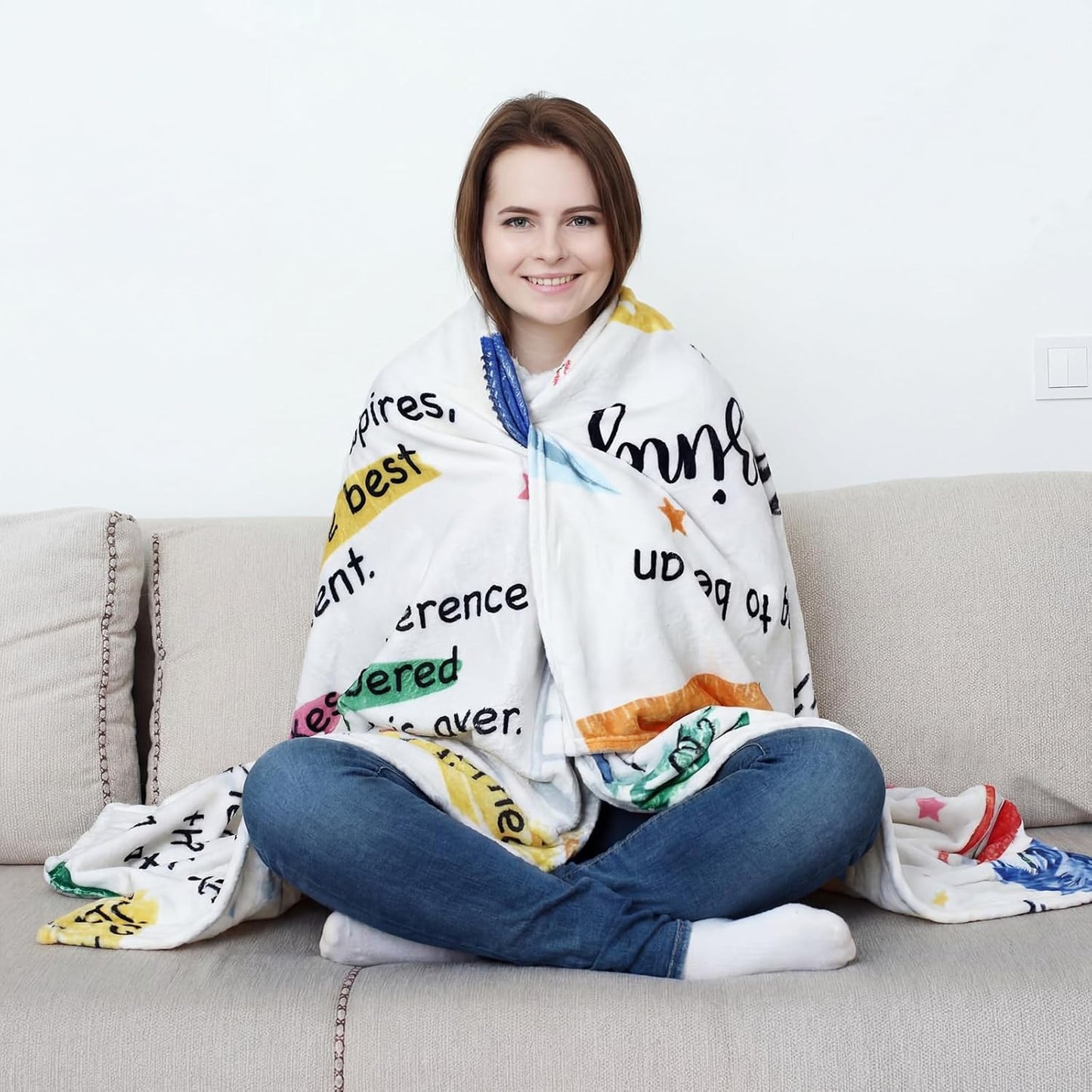 Batiyeer New Teacher Gifts First Year Teaching Gifts Teacher Graduation Gift College Graduation Present Blanket 60"x 50" Reading Room Plush Funny Present for Educators Mentors Appreciation Week