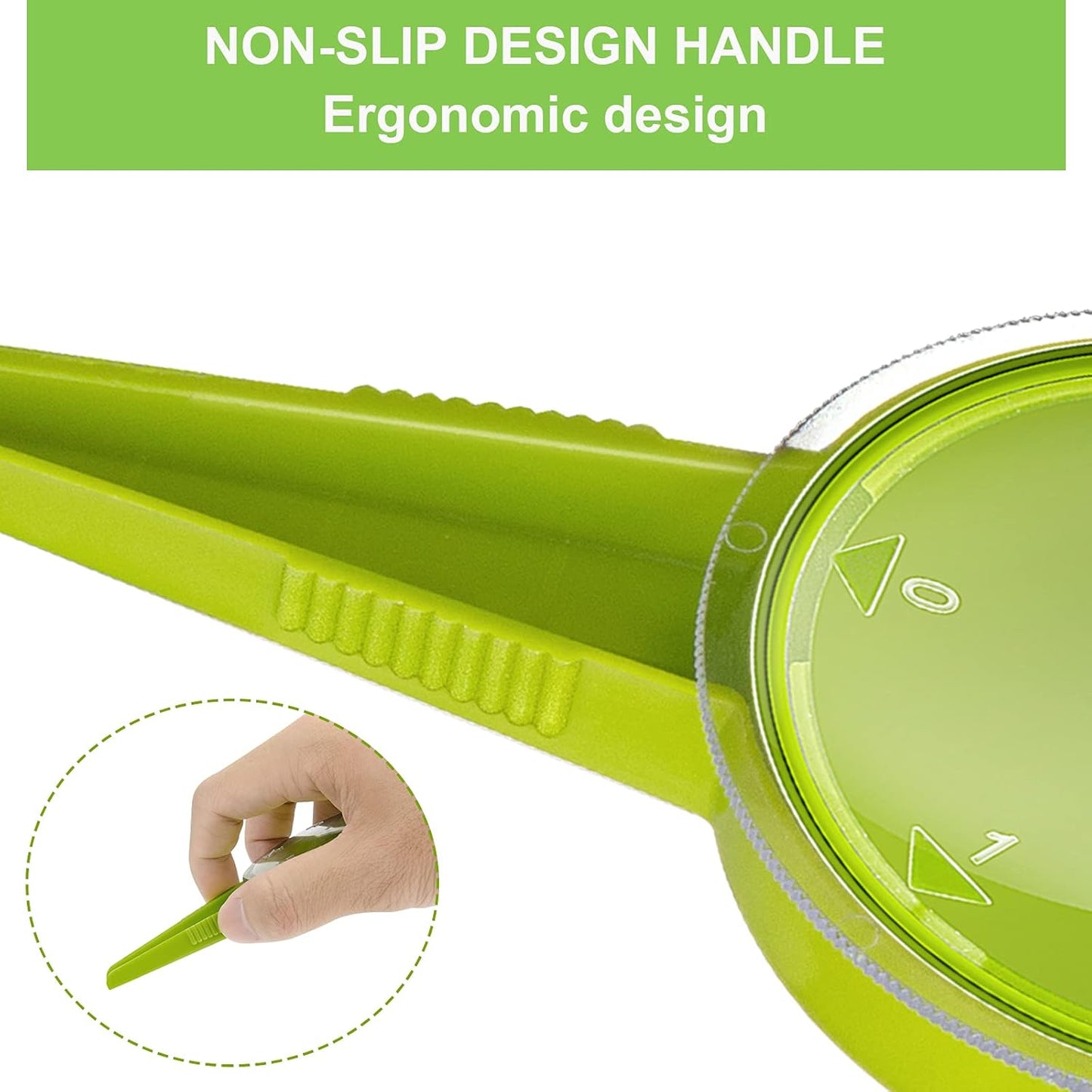 Sowing Seed Dispenser Hand Tool, 6 Pack Handheld Garden Seeder Sower Planter with 5 Dial Settings, Ideal for Small Seeds of Flowers, Vegetables, Outdoor/Indoor（ Light Green）