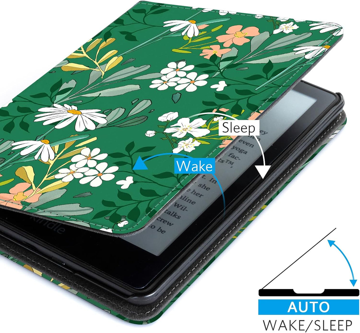 CoBak Case for All New 6 Inch E-Reader 2024 and 2022 (11 Generation) - PU Leather Smart Cover, Auto Sleep and Wake, not Compatible with Kobo Clara and Ocean,Sky Blue
