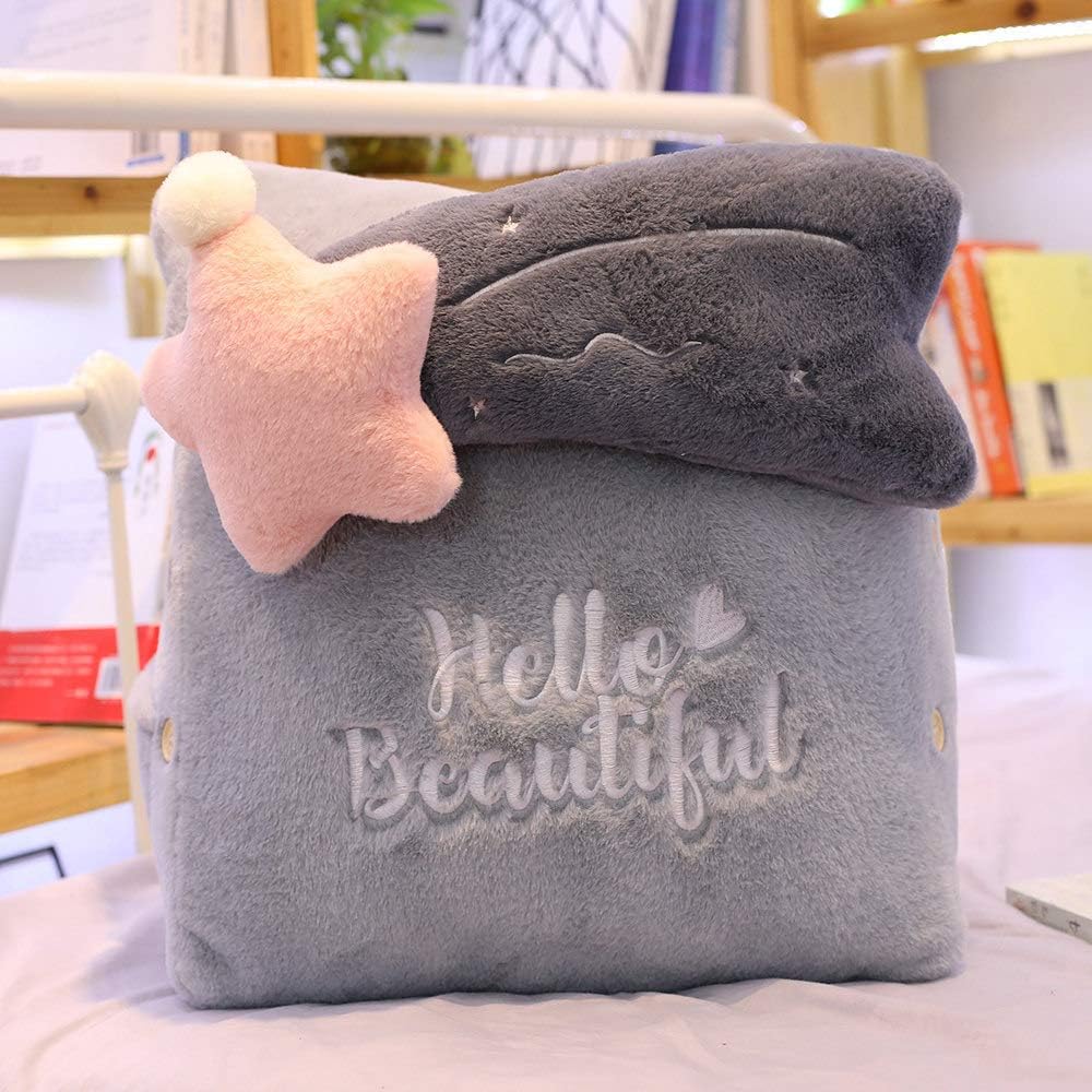 Bed Reading Rest Waist Pillow Back Cushion Backrest with Detachable Back Neck Support Chair Home Car Seat Sofa Rest Cushion (Five-Pointed Star)