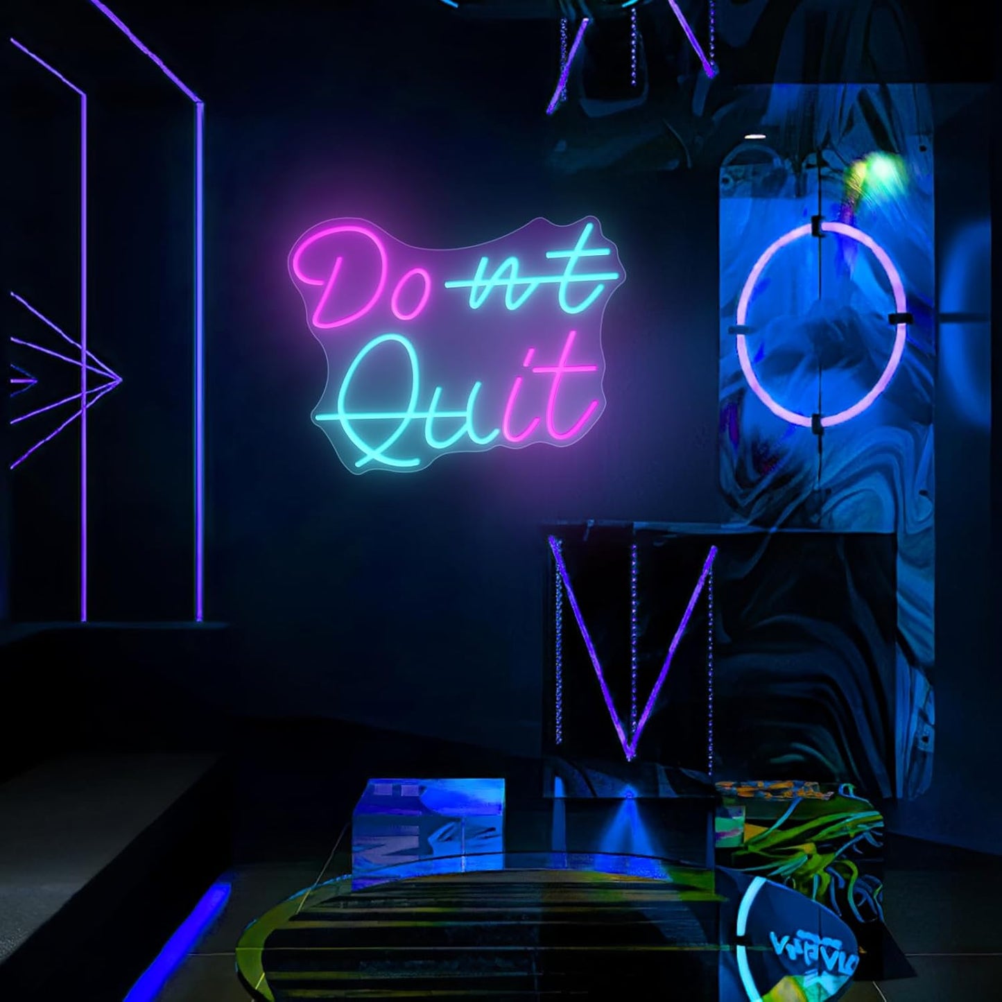 Don't Quit Neon Signs for Bedroom Living Room Party Home Decor, Led Sign with Dimmable Switch， Battery box or USB Powered (Don't Quit)