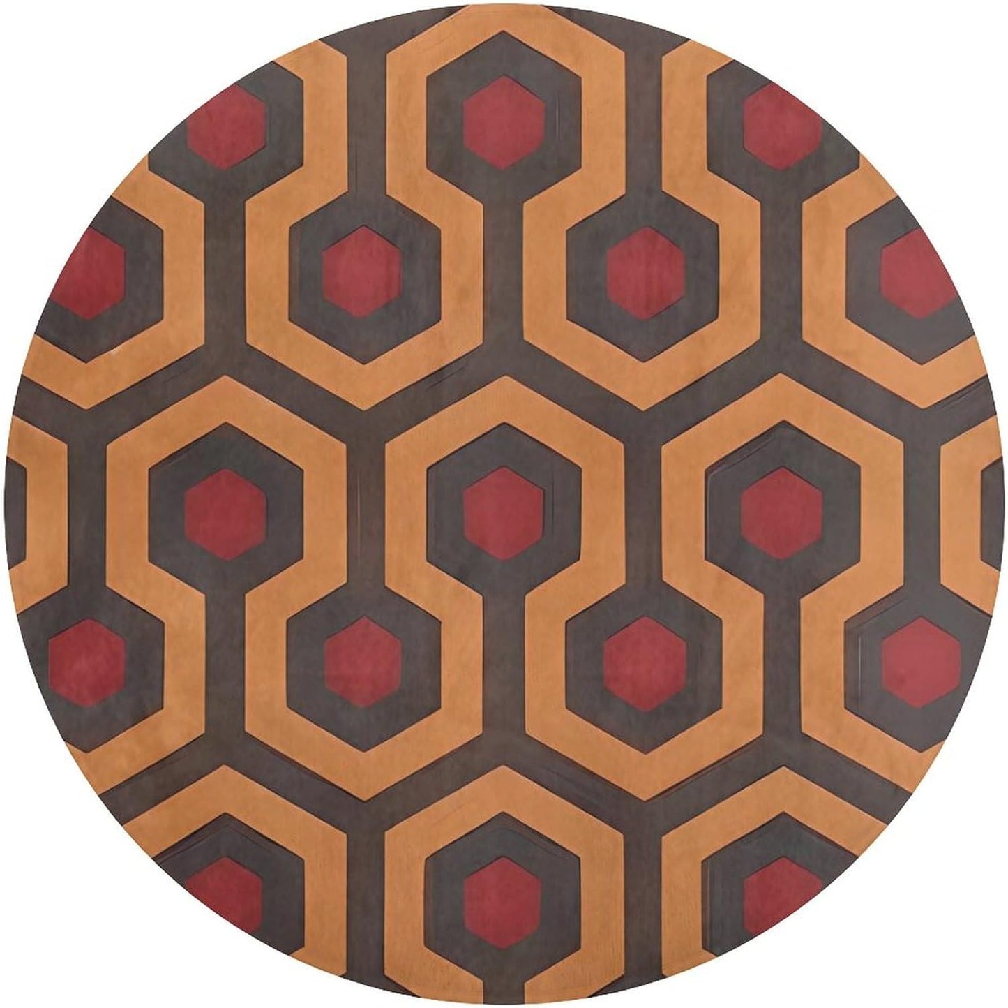 Round Small Area Rug, Shining Overlook Print Circle Rugs, Non Slip Washable Floor Mat, Soft Throw Rug for Living Room, Powder Room Entryway, Bathroom, Bedside, Floor Decor 80 * 80cm