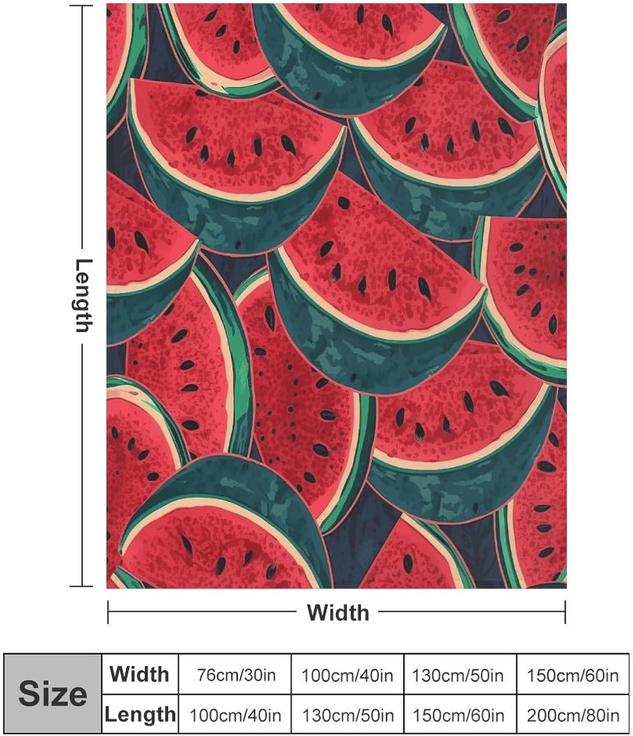 Red Watermelon Blanket Super Soft Lightweight Throw Blanket Cute Cozy Warm Bed Blanket Decorative Fuzzy Blanket All-Season Home Decor Gift for Sofa Couch Living Room 50"*60"（130 * 150cm）