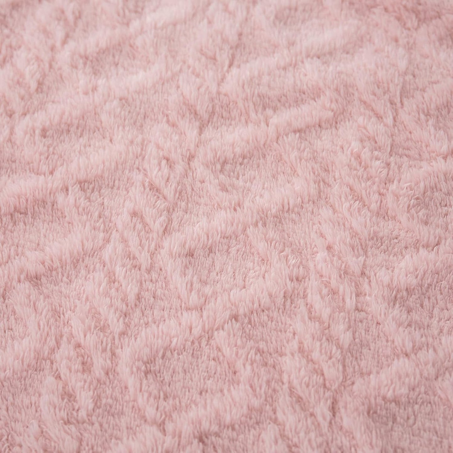 DaysU Sherpa Fleece Blanket, Throw Blanket for Couch, Sofa, Bed, Lightweight Soft Cozy Warm Fuzzy Blankets for Camping, Picnic, Travel, Pink Jacquard, 50” x 60”