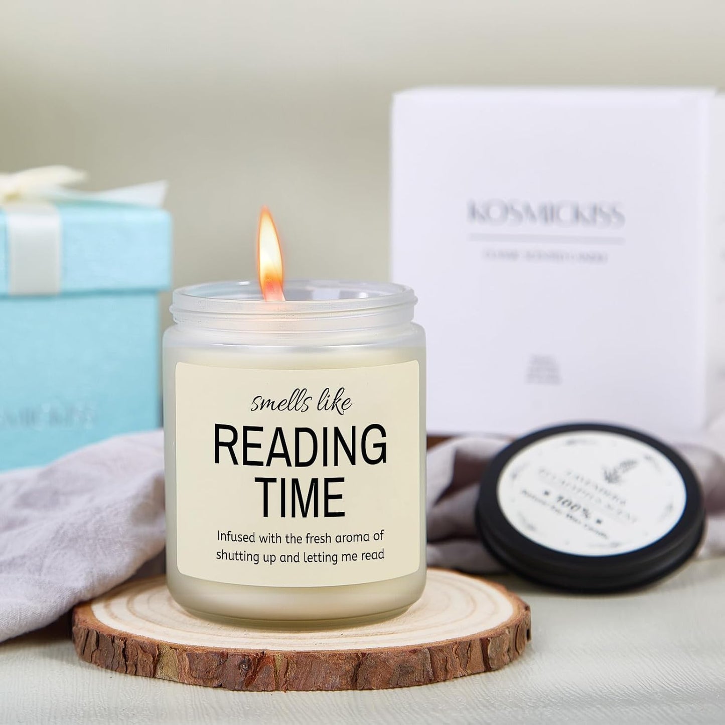 Gifts for Book Lovers, Book Lover Gifts for Women, Readers Bookish Gift Reading Accessories for Librarian Books Themed Club, Reader Bookworm Candle Gift