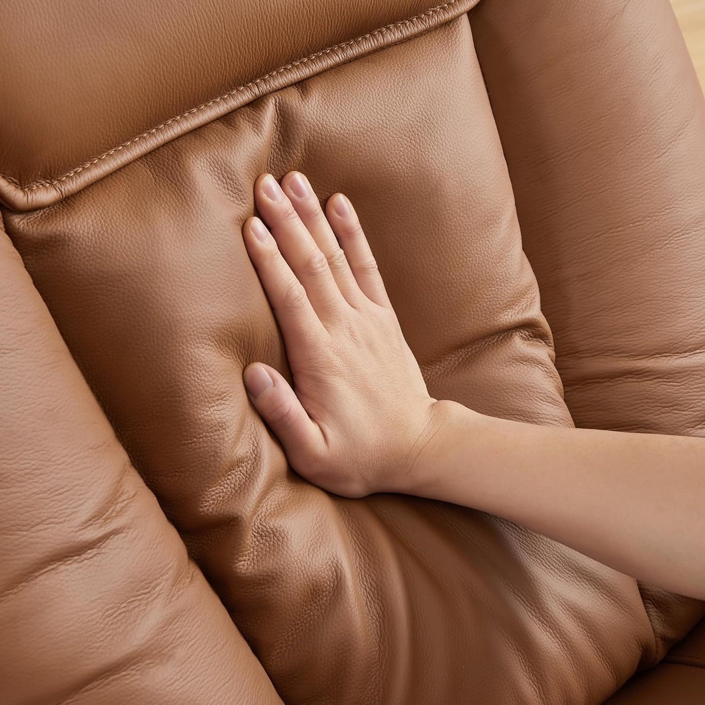 Oversized Power Lift Recliner Chair for Elderly, Electric Lay Flat Sofa with Massage and Heat, 2 Cup Holders and USB Ports, Modern Leather Ergonomic Lounge Chair