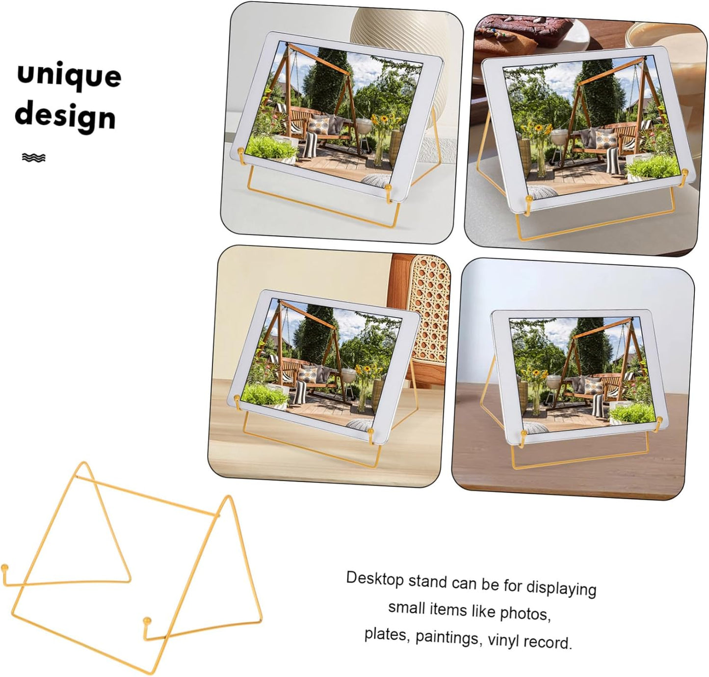 PRETYZOOM 2pcs Photo Frame Stands Multi-use Tabletop Display Racks for and Tablets for Home and Business Decor