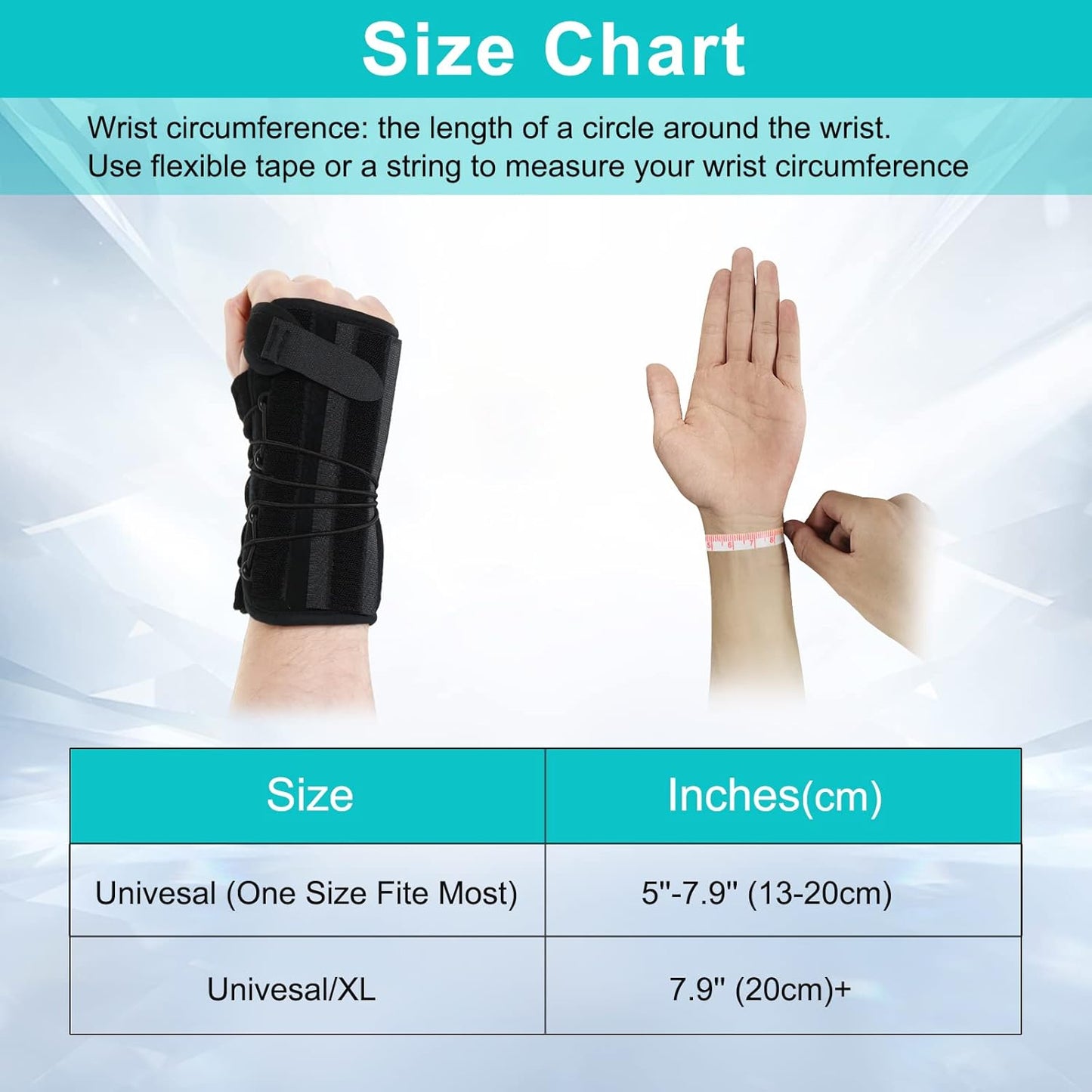 bestlife Unisex Universal Wrist Lacer Wrist Brace for Carpal Tunnel Syndrome & De Quervain’s Syndrome,Adjustable Night Wrist Support Brace with Splints Right Hand For Women & Men,Great for Wrist Pain,Sprain,Sports Injuries,Joint Instability,Arthritis,Wris