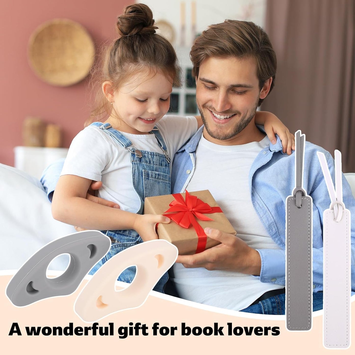 4pcs Book Page Holder Set, Silicone Thumb Page Holder One Handed Finger Read Breathable Waterproof for Reader Bookmark Reading Accessories Gifts for Book Lovers