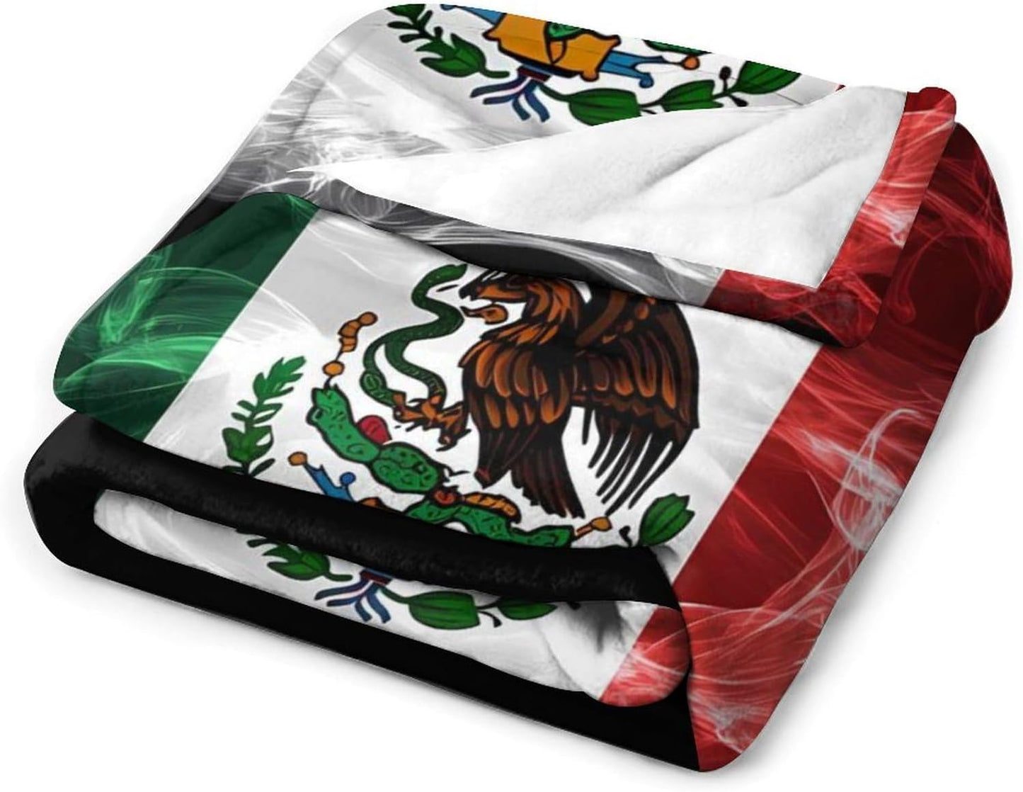 Mexico Mexican Fiag Throw Blanket for Couch Bed Plush Cozy Fuzzy Flannel Blanket for All Season 60"x80"