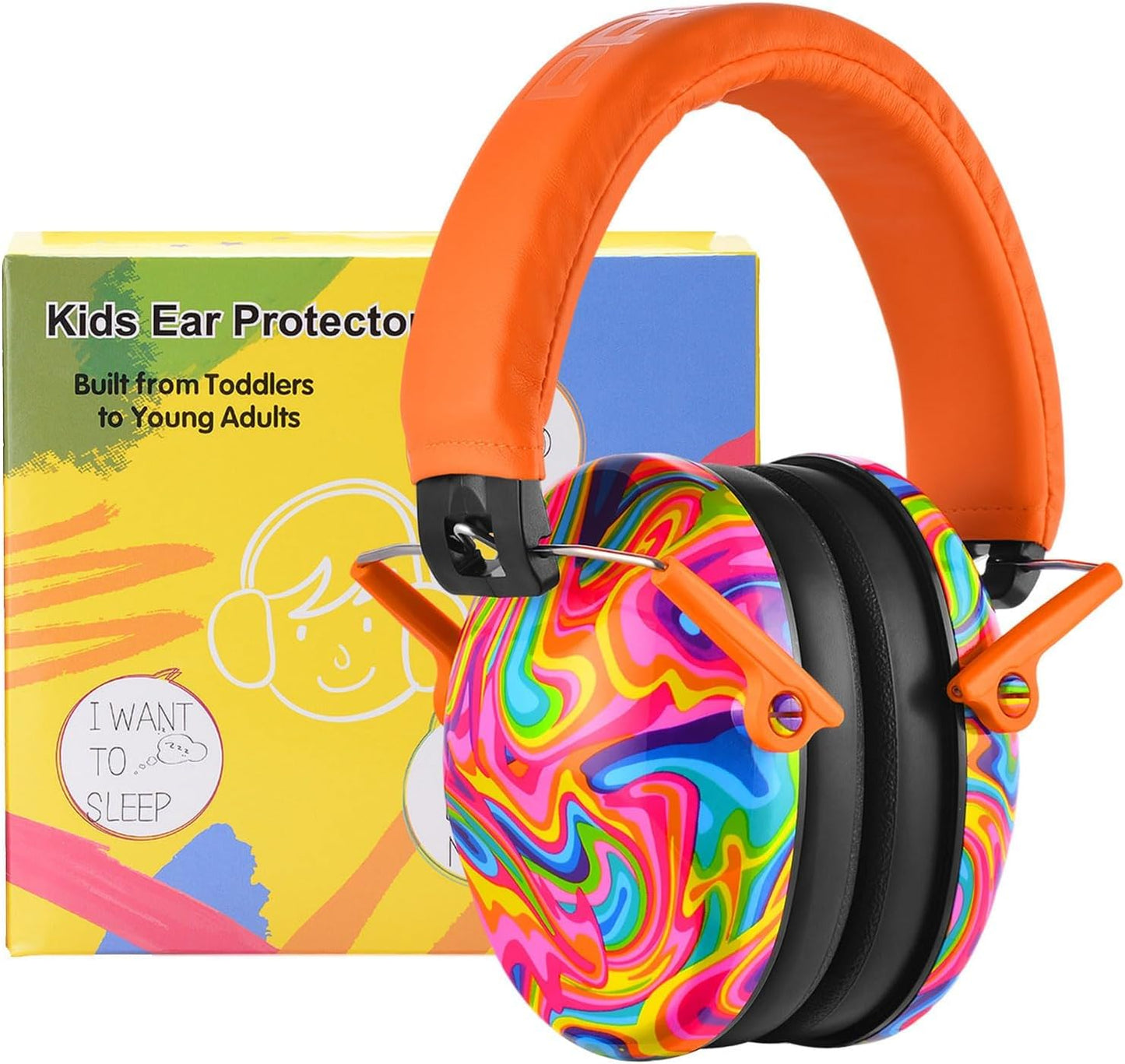 PROHEAR 032 Kids Ear Protection – Ear Muffs for Noise Reduction, 25NRR Noise Cancelling Headphones for Kids,Toddlers, Autism, Sensory Use, Hearing Protection – Orange