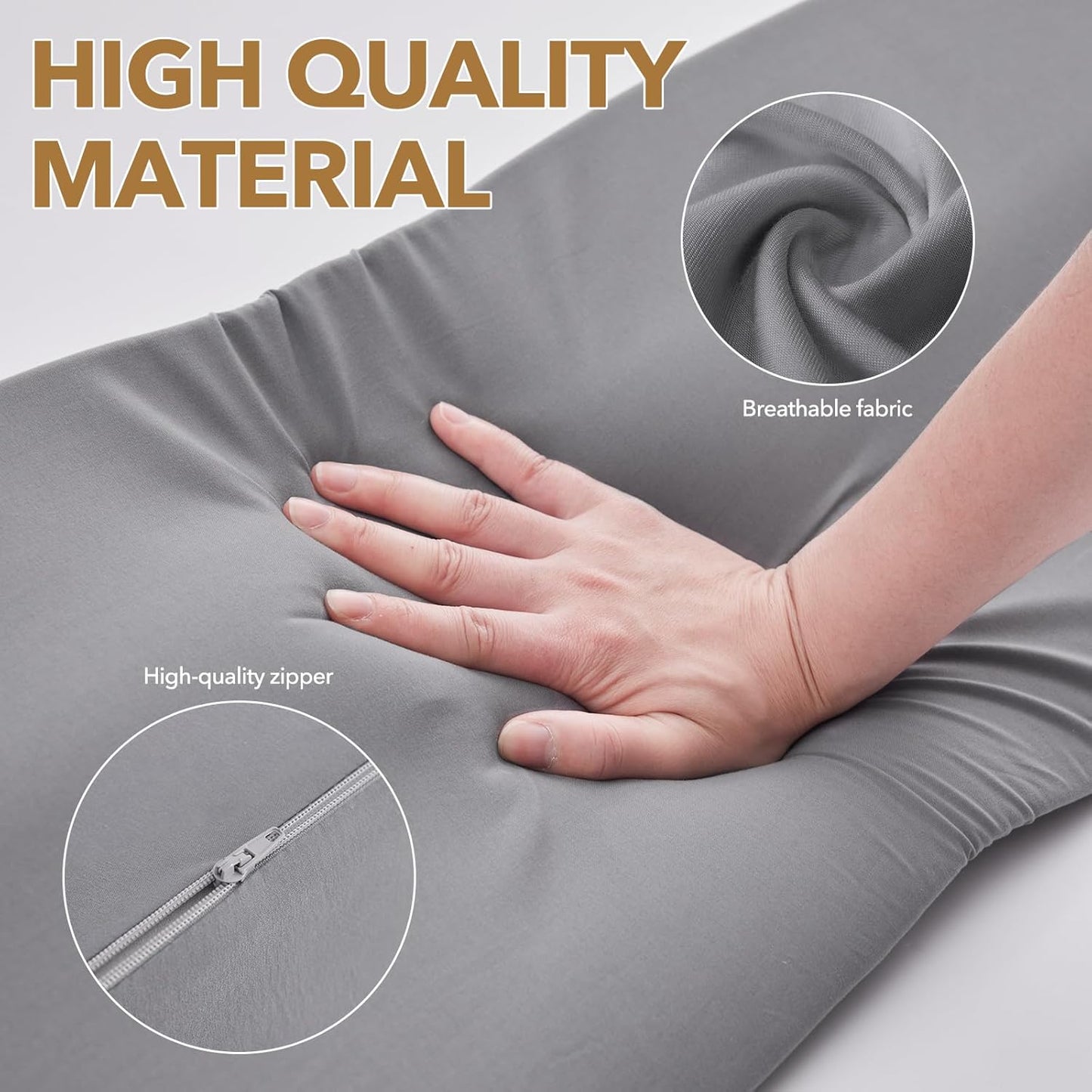 헤드보드용 퀸 사이즈 침대 웨지 베개 - 매트리스 갭 필러 웨지 (0–20.3cm(0–8인치)), 헤드보드와 매트리스 사이의 틈 막기, 베개 낙하 방지, 웨이브 웨지, 대형 침대 베개, 그레이(152.4cm x 25.4cm x 15.2cm(60 x 10 x 6인치))