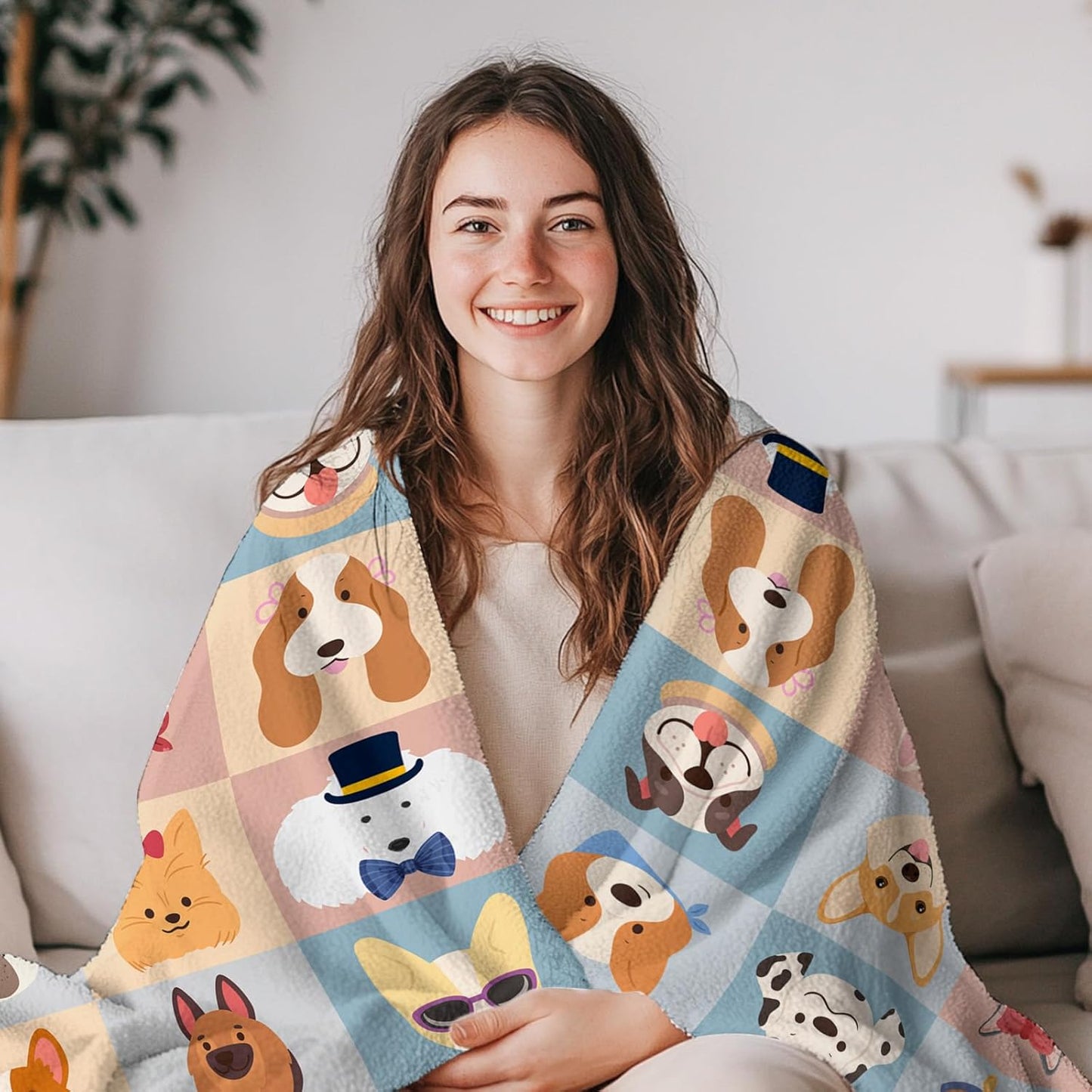 French Bulldog Blanket Gifts for Women Men, French Bulldog Blanket for Boy, Soft Frenchie Blankets for Dog Lovers Owners, Flannel Warm Blankets for Couch,Gifts for Christmas Thanksgiving 40x50 in
