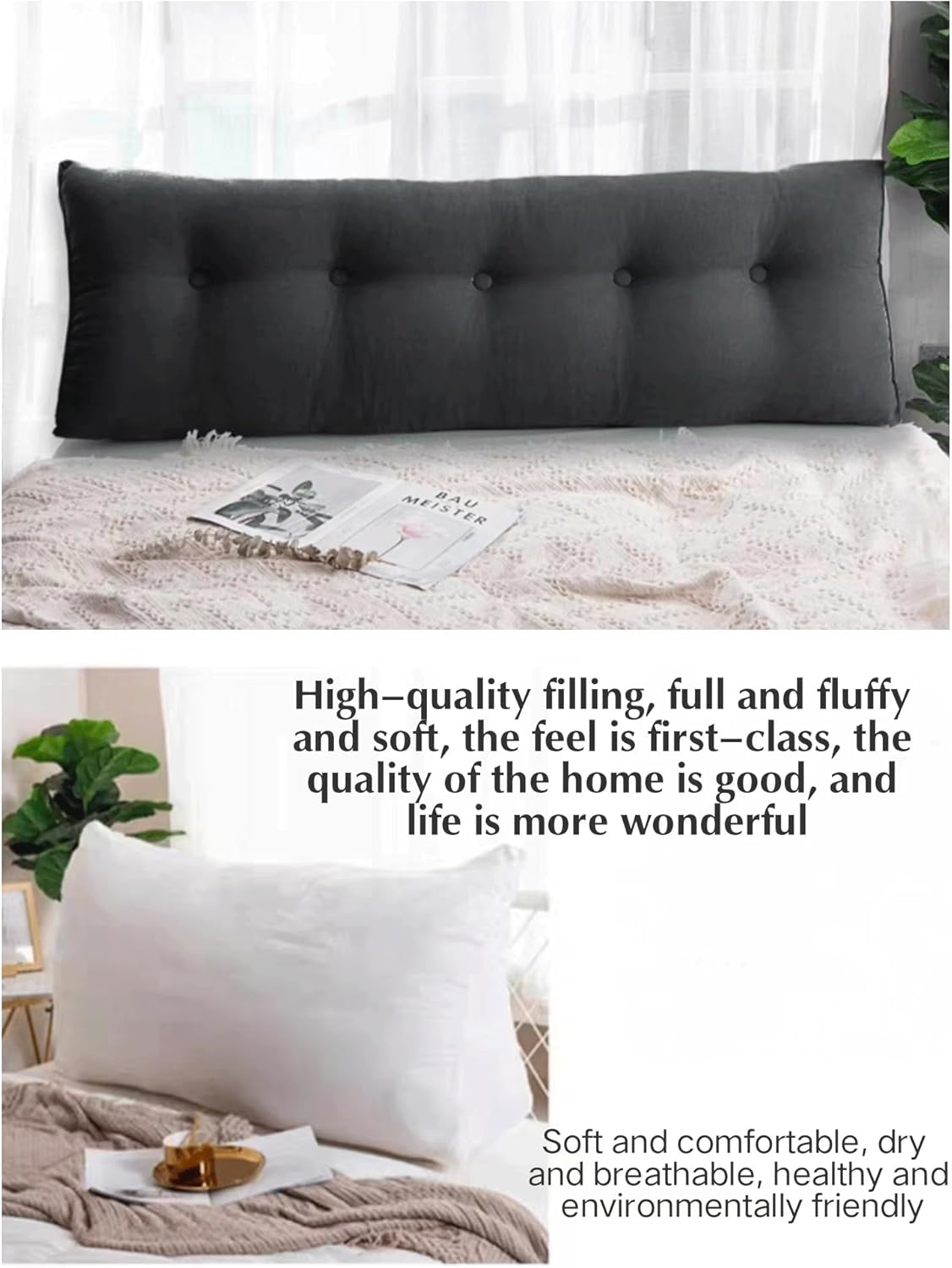Large Triangular Headboard Pillow, Back/Lumbar Support Cushion Wedge Daybed Cushion Bolster Pillow Triangle Bed Reading Pillow For Tatami Sofa With Washable Cover(Size:180x50x20cm,Color:Yellow)