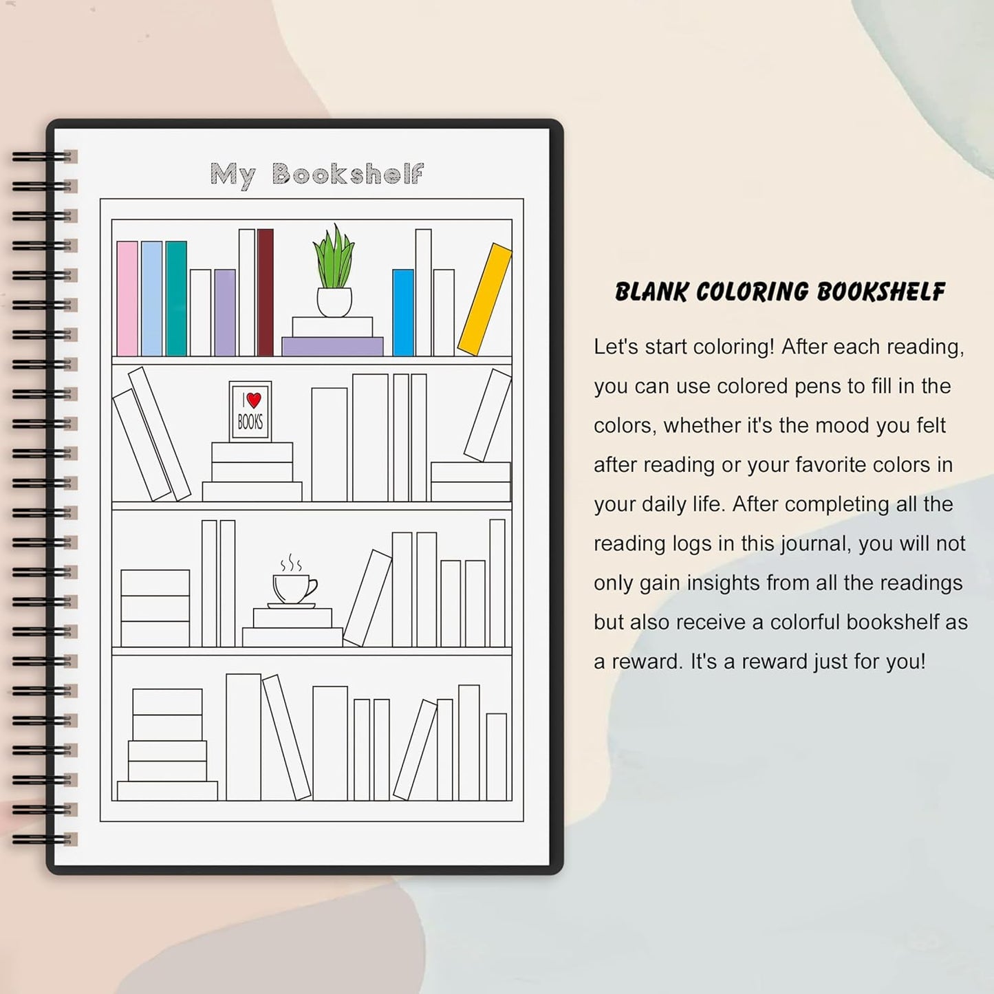 snootion Reading Journal - Book Journal Reading Log for Review and Track Your Reading Progress - Gift Book Accessories for Book Lovers and Voracious Readers-52 Books, A5 Size (Black Golden)