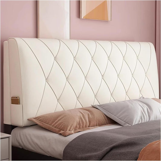 Rectangle Headboard Cushion Bedside Support Cushion Large Backrest, Solid Color Headboard Pillow Wedge Reading Backrest Reading Rest Pillow,White,Paste 90 cm