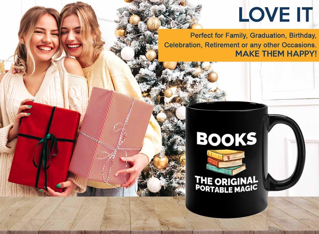 Book Lover Coffee Mug 11oz Black - The original - Gift For Poets Bookish People Bibliophile Librarian Book Club Reader
