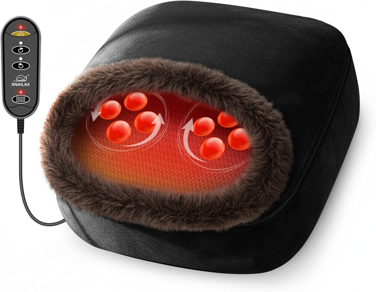 Snailax Foot Massager with Heat, Shiatsu Heated Kneading Foot Massager Machine, Electric Foot Massager, Gift for Her & Him, Home and Office Use