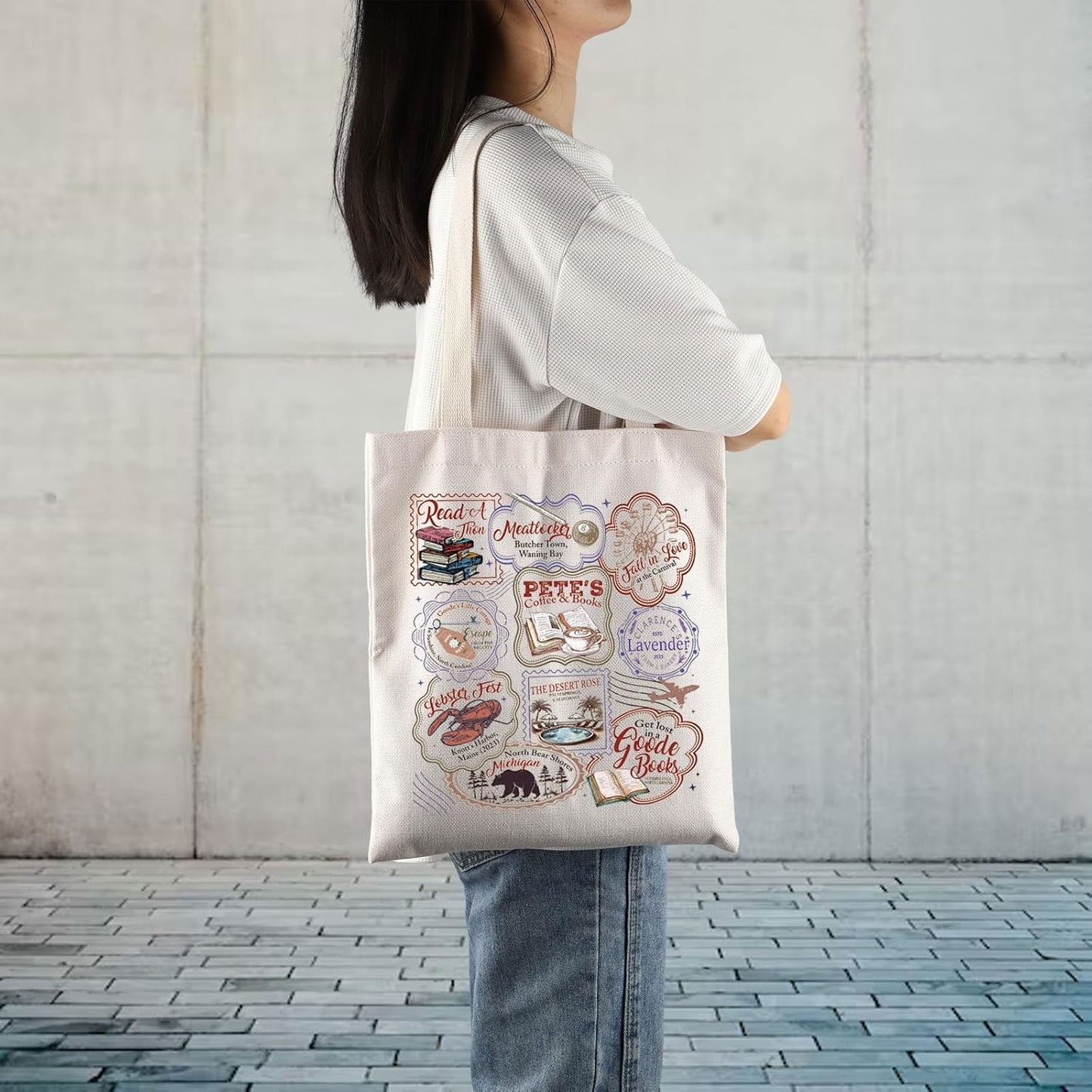 TIIMG Emily Book Readers Gift Novel Lovers Romance Book Reader Bookish Gift Reading Club Tote Bag