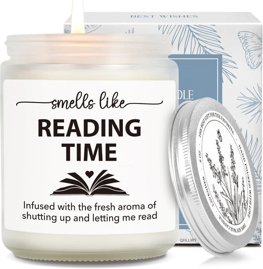 Scented Candle Gifts for Book Lovers, Smells Like Reading Time, Bookish Bookworm Gift for Women Men, Christmas Reading Day Candles Gift for Book Lovers Librarian, Reader, Author41