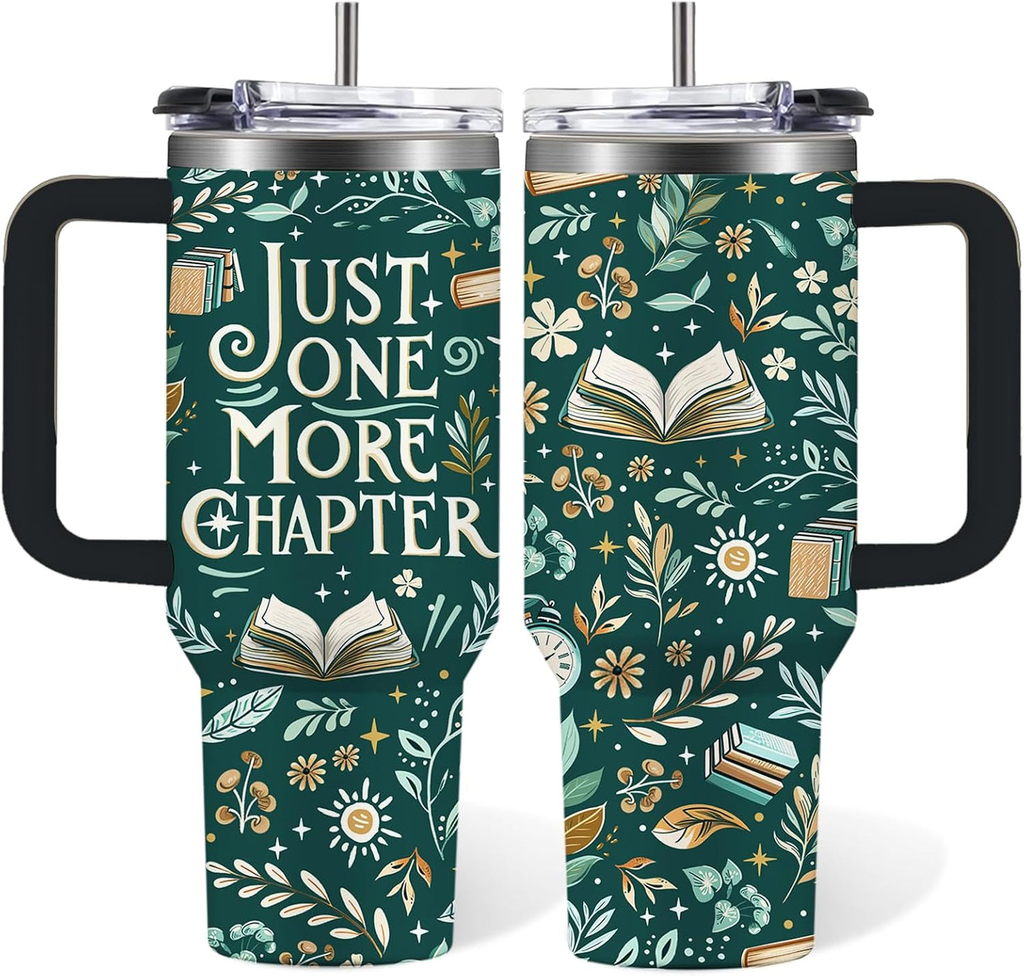 Reading Tumbler For Women, 30 Oz Reading Stainless Steel Vacuum Tumbler, Birthday Christmas Graduation Gifts For Women Mom Sister Best Friends, Green Travel Coffee Insulated Cup
