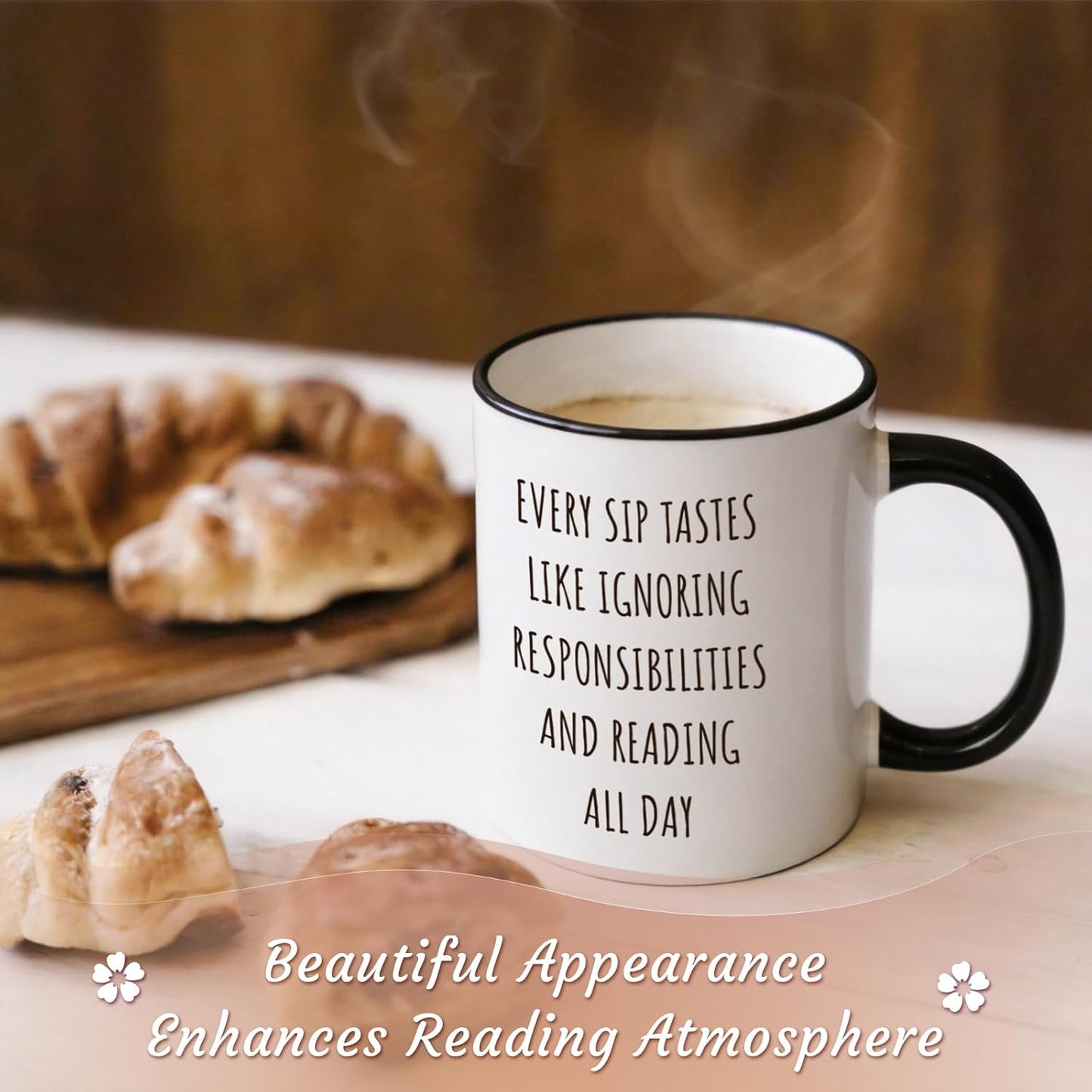 Book Coffee Mugs for Readers Bookworms(11oz) - Gifts for Book Lovers on Birthday Valentine's Day Christmas - Book Mugs for Book Lovers - Book Club Gifts for Women