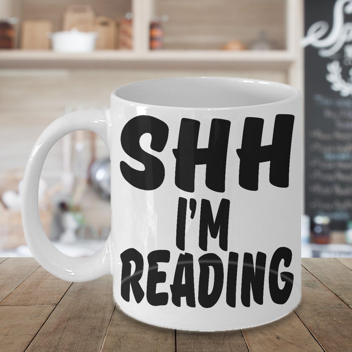 SHH I'M READING MUG ~ Book lover -I love hot girls - Book lover gift -reading quote - funny love to read - mug if you can read this - librarian gifts White coffee Tea Cup 11 Oz