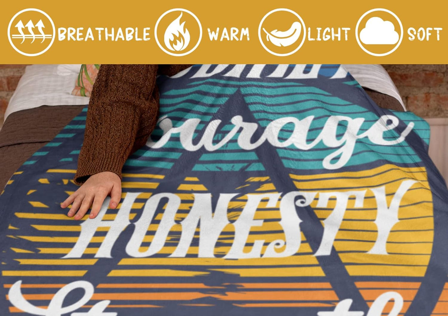 InnoBeta Sobriety Blanket - Flannel Throw for Women & Men, AA Gifts - 50"x 65"