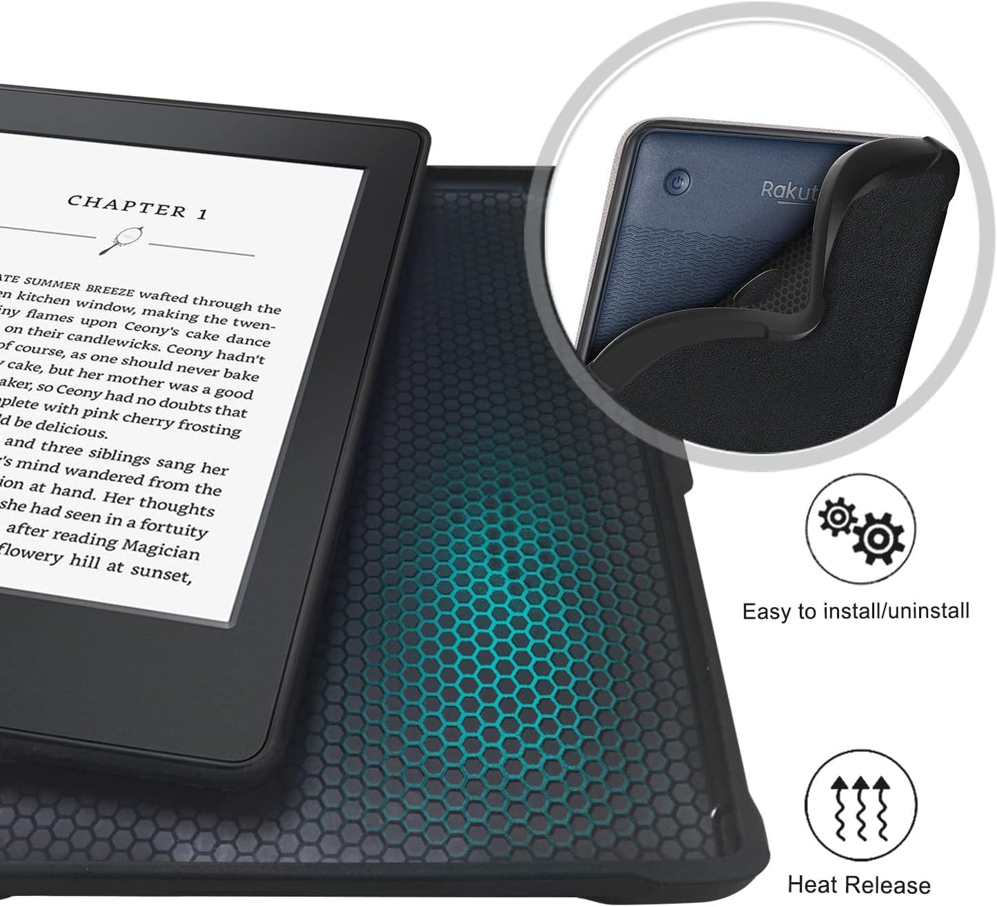 Case Compatible with Kobo Clara Colour/Clara BW(2024)/Clara 2E (2022)/Tolino Shine Color/Shine 5(2024)/Shine 4 (2022) 6" Slim Shell with Stand Function Auto Wake/Sleep Smart Cover,Black