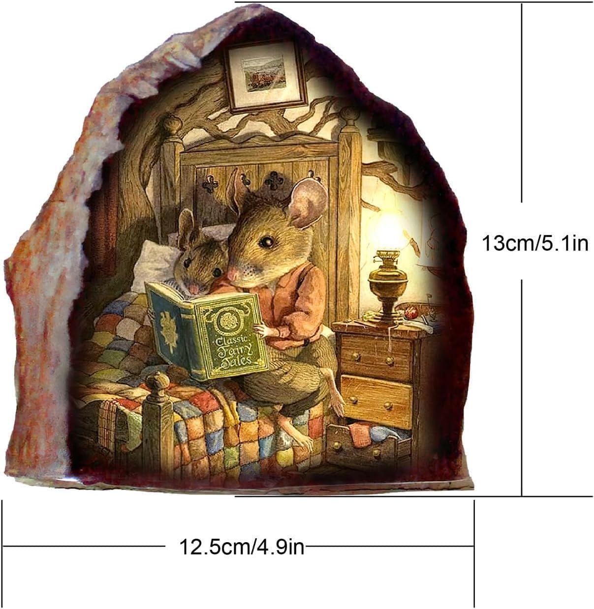 Mouse Hole Wall Decal, 3D Mouse Hole Realistics Wall Sticker, Reading Book in a Decal Fun Art, Water Proof Wall Stickers for Bedroom Decor Wall Treatments and Supplies