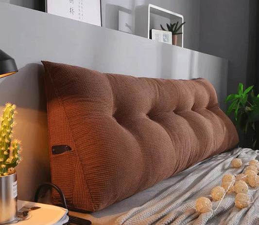 Headboard Wedge Bolster Pillow Reading Pillows for Sitting in Bed Triangular Cushion Backrest Lumbar Back Support Upholstered Daybed Sit Up Book Pillows(Size:180x20x50cm(70x7.8x20),Color:A)