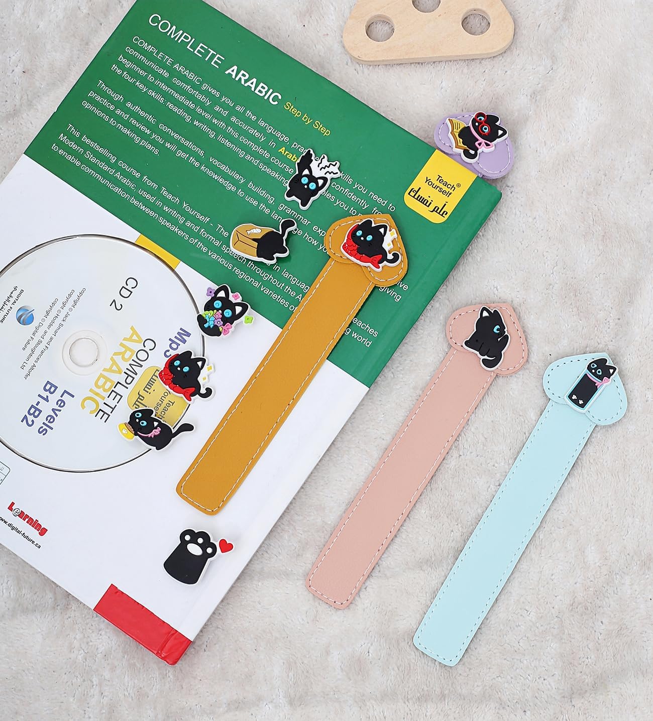 Crafts for Adults 3D Charms DIY Bookmarks,Leather Bookmark for Kids Women,Personalized Book Accessories Cute Cat Bookmark Making kit
