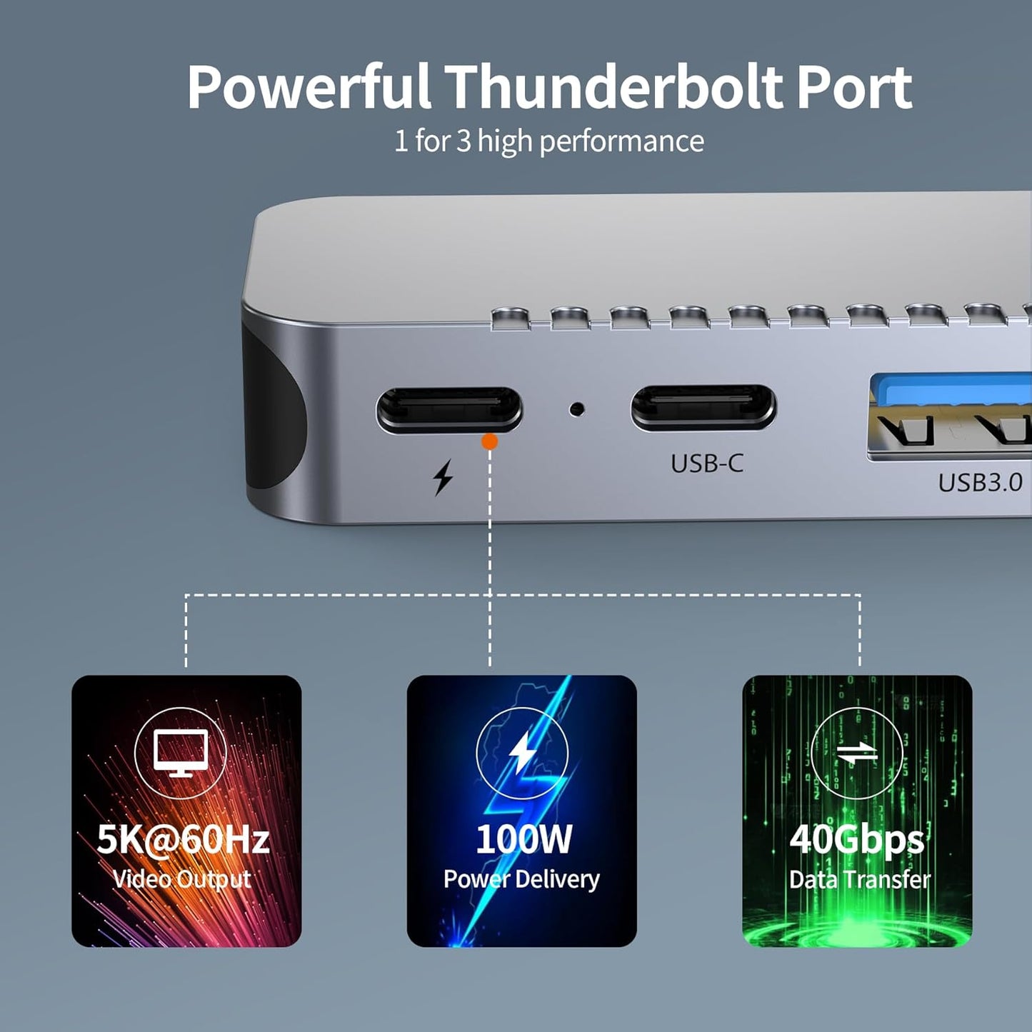 M82 USB C Hub Adapter for MacBook Pro Air Docking Station 8-in-2 for Mac Book Accessories Dongle 4K@30Hz HDMI, Thunderbolt 4/3, USB 3.0, SD/TF, USBC Dock Multiport Adapter für Mac M5 M4 M3 M2 M1