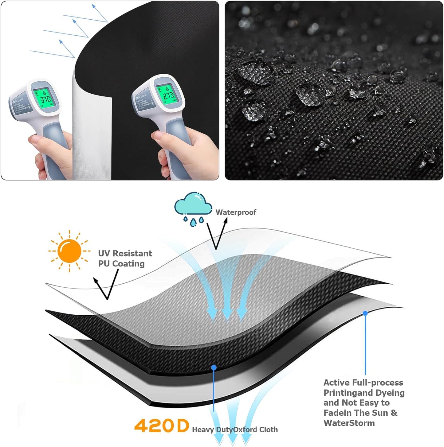 Blackout Blinds 138" x 57", 100% Blackout Curtains for Window, 420D No Drill Portable Black Out Shades Film for Bedroom, Cut to Any Size, Nursery Black Out Blinds for Baby Temporary, 20 Hook and Loop