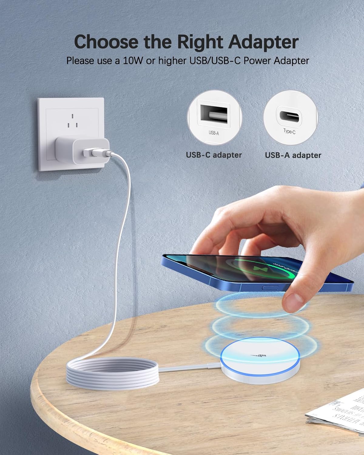 Magnetic Wireless Charger 15w Apple Mag-Safe Charger for iPhone 17 Pro Max/17 Pro/17Air/17/16/15/14/13/12 Series AirPods Series LED Magnet Charging Pad Mag Safe Charger with Dual Charging Ports