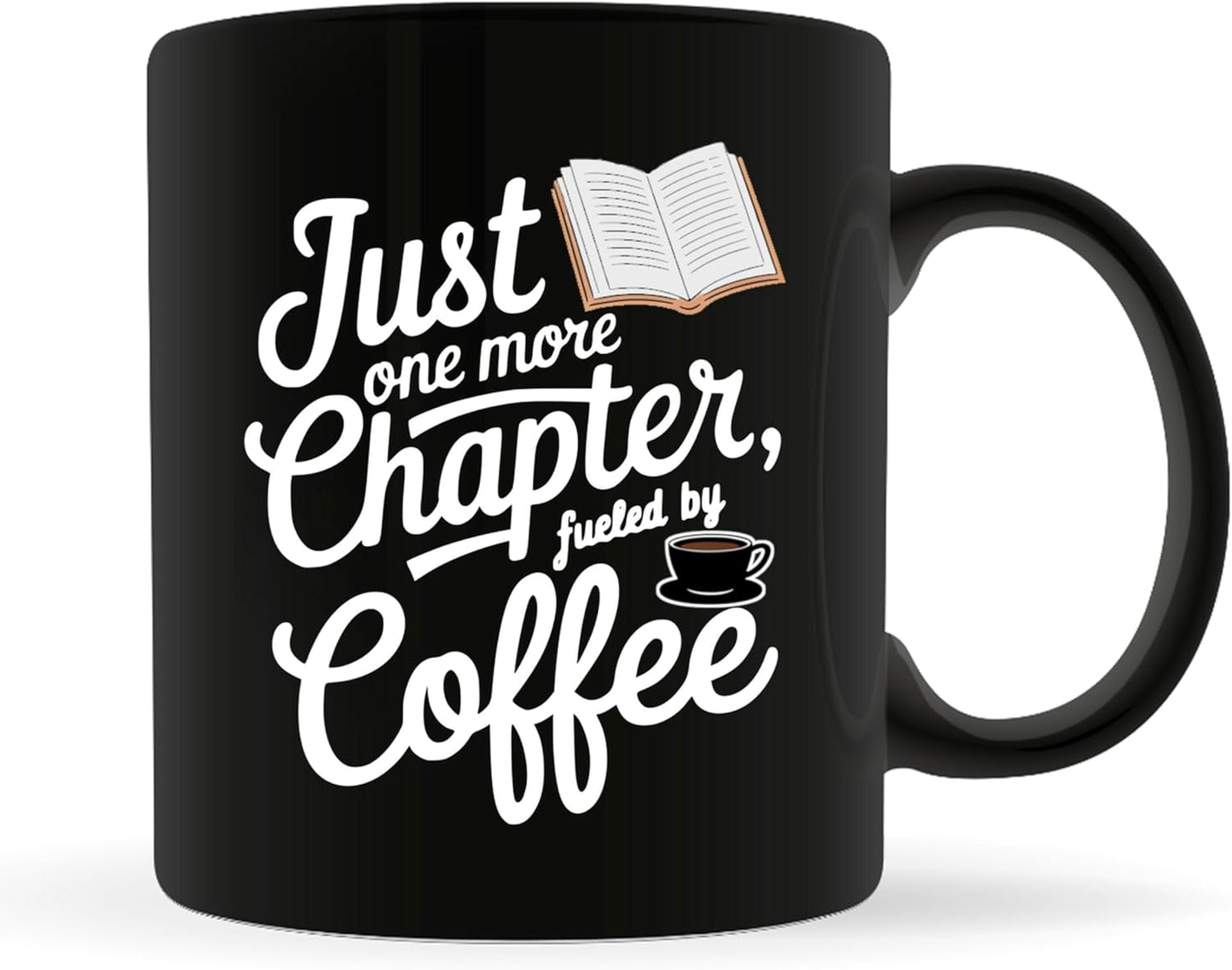 Book Lovers Coffee Mug 11oz Black -Distracted Books - Gift for Book Club Bookworm Bookish Reading Nerdy Avid Readers Women