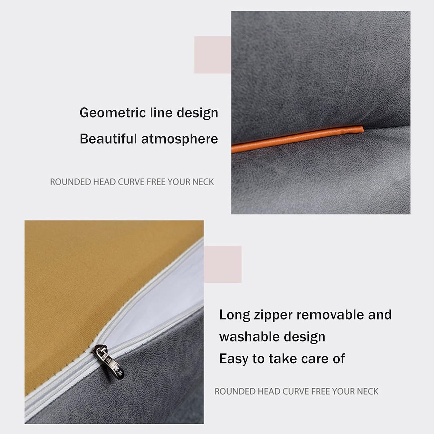 Upholstered Headboard Reading Pillow,Faux Leather Bed Rest Positioning Support Pillow,Perfect Lumbar Cushion Suitable for Bed with headboard,Removable Cover(Can Be Customized)