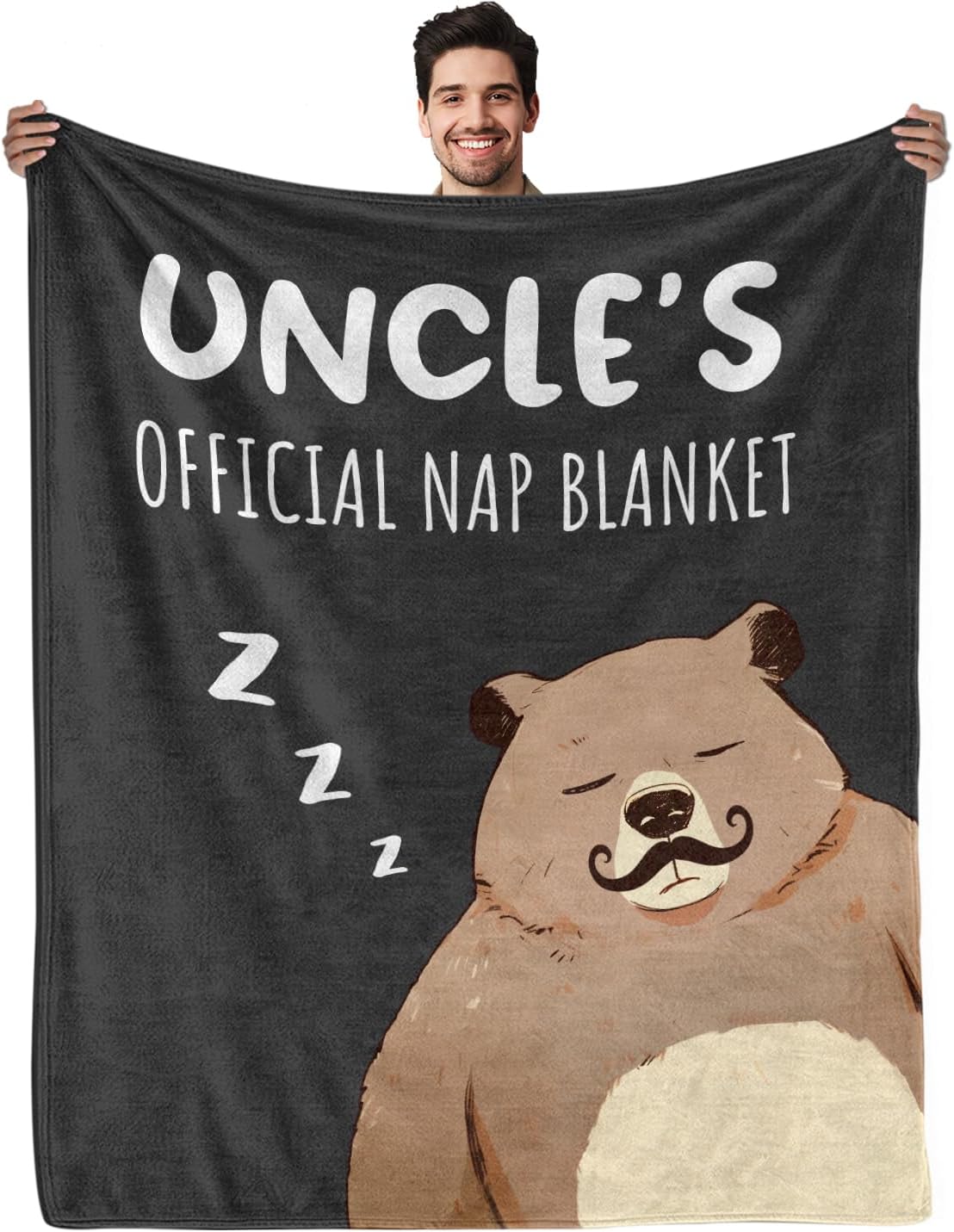 Uncle Gifts for Father's Day, Funny Gifts for Uncles, Uncle Blanket, Uncles Birthday Gift, Soft Flannel Throw Blankets 80"×60"