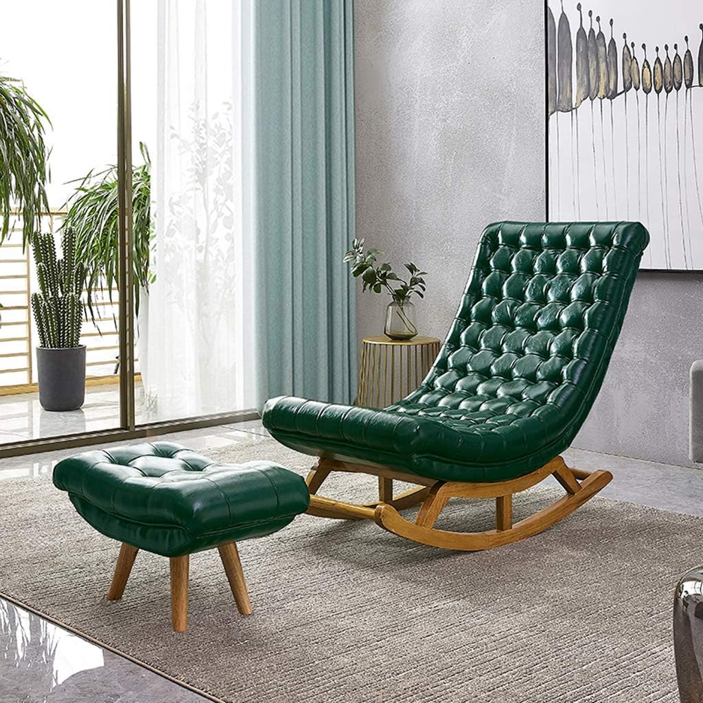 LSLYTQ Solid Wood Reclin Rocking Chair Reading Chair Deck Chair Coffee Chair Dining Chair Air Sun Loung Pregnant Woman Chair Leisure Sofa Chair