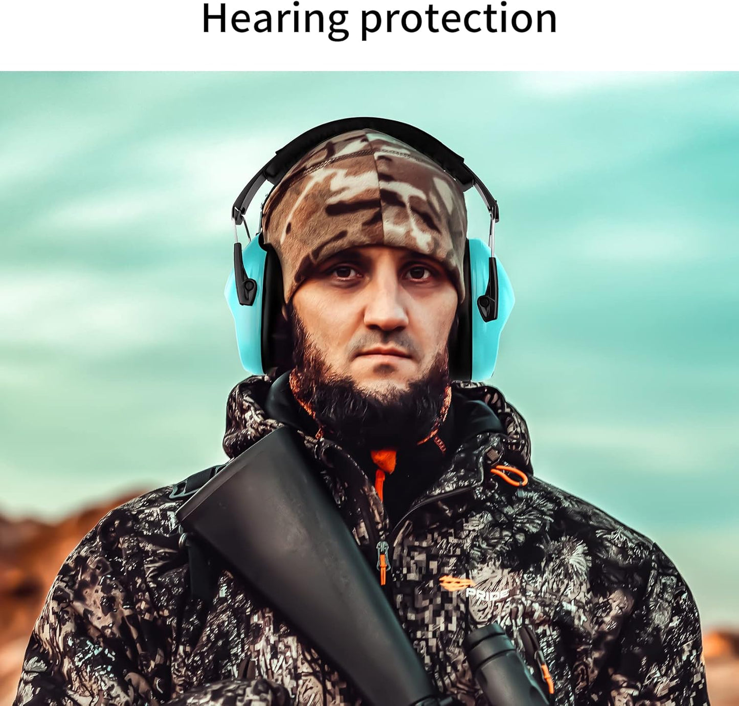 2 Pack Hearing Protection Ear Muffs, NRR 20 dB Noise Reduction Safety Earmuff for Shooting/Hunting