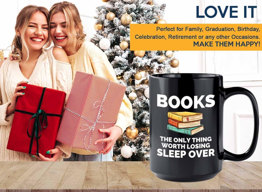 Book Lover Coffee Mug 15oz Black - The only thing - Gift For Poets Bookish People Bibliophile Librarian Book Club Reader