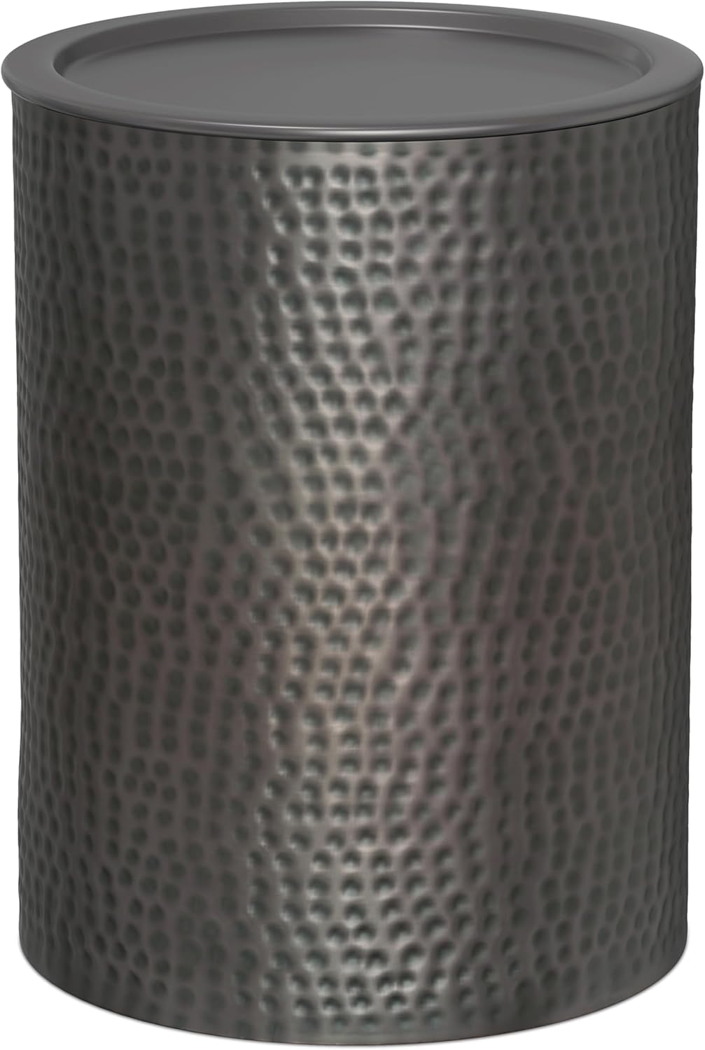 SIMPLIHOME Corbin Side Table – 16 inch Wide Metal Round Accent Table in Hammered Antique Copper, Industrial Style End Table for Living Room, Bedroom, or Office with Sturdy Base, Assembled