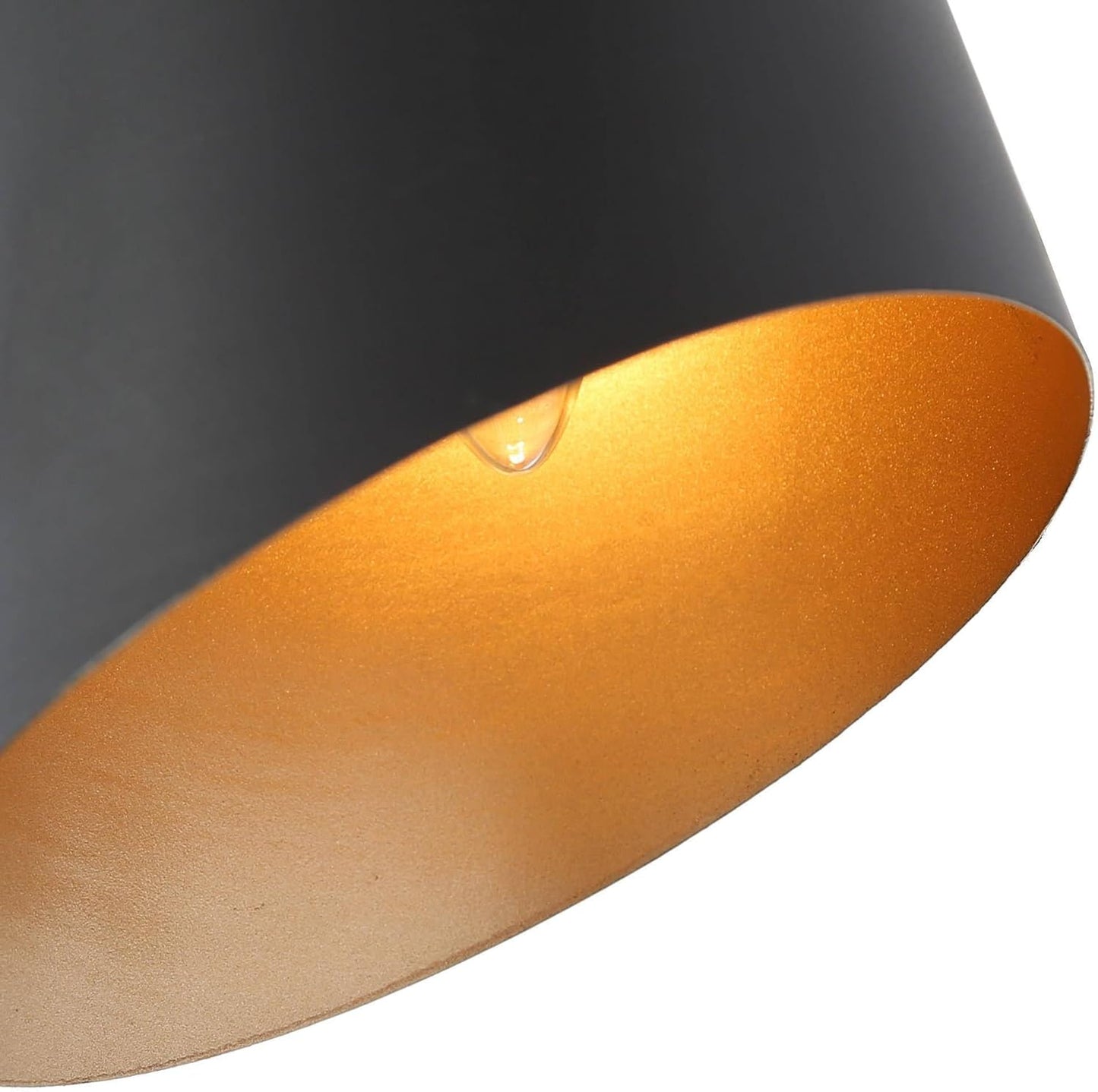 KSANA Modern Swing Arm Wall Lamp, Plug in or Hardwired Wall Sconces Lighting, Black and Gold Adjustable Light Fixture with On/Off Switch for Bedroom, Kitchen and Living Room